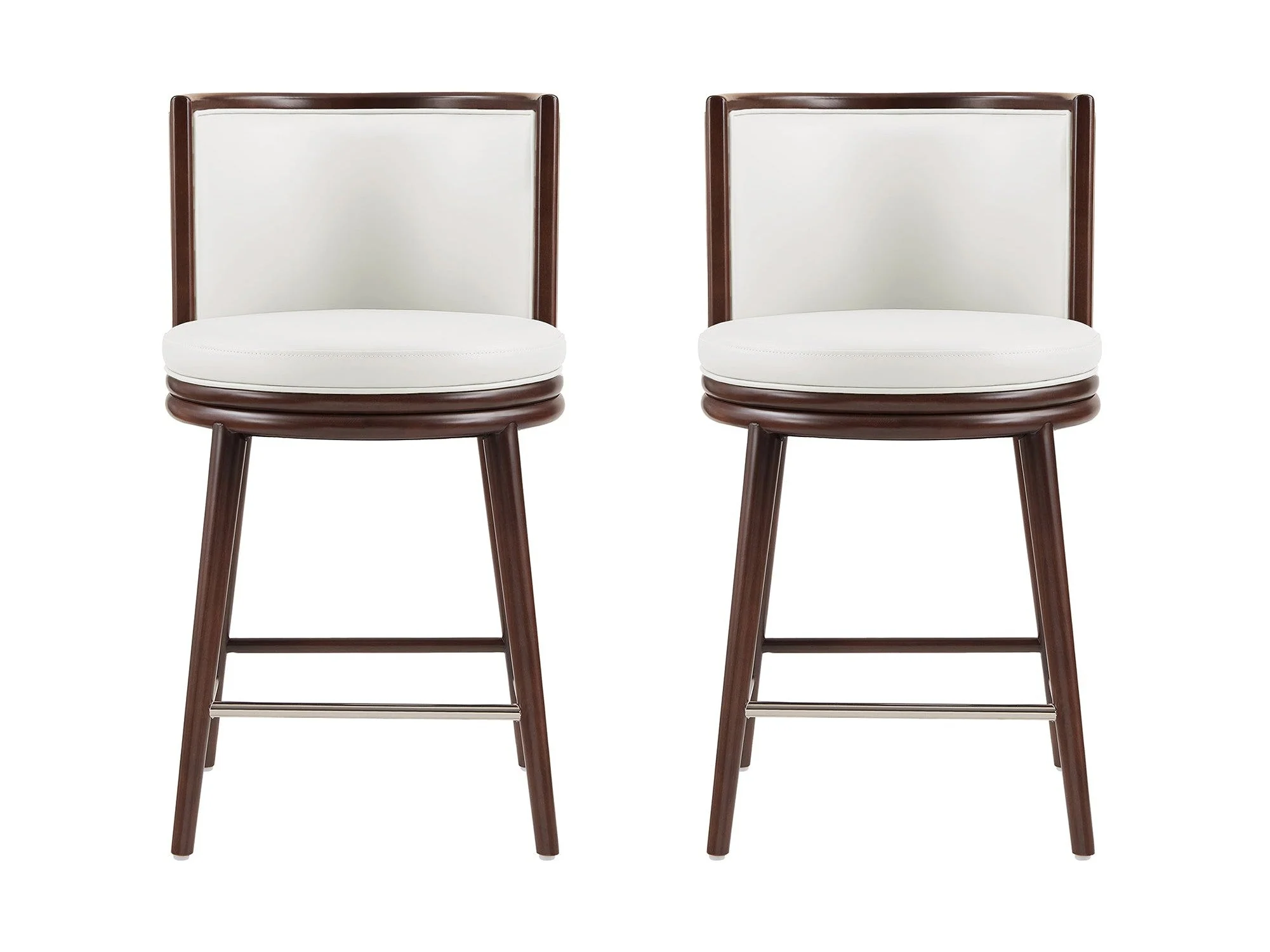 Evalyn Counter Stool in White (set of 2)
