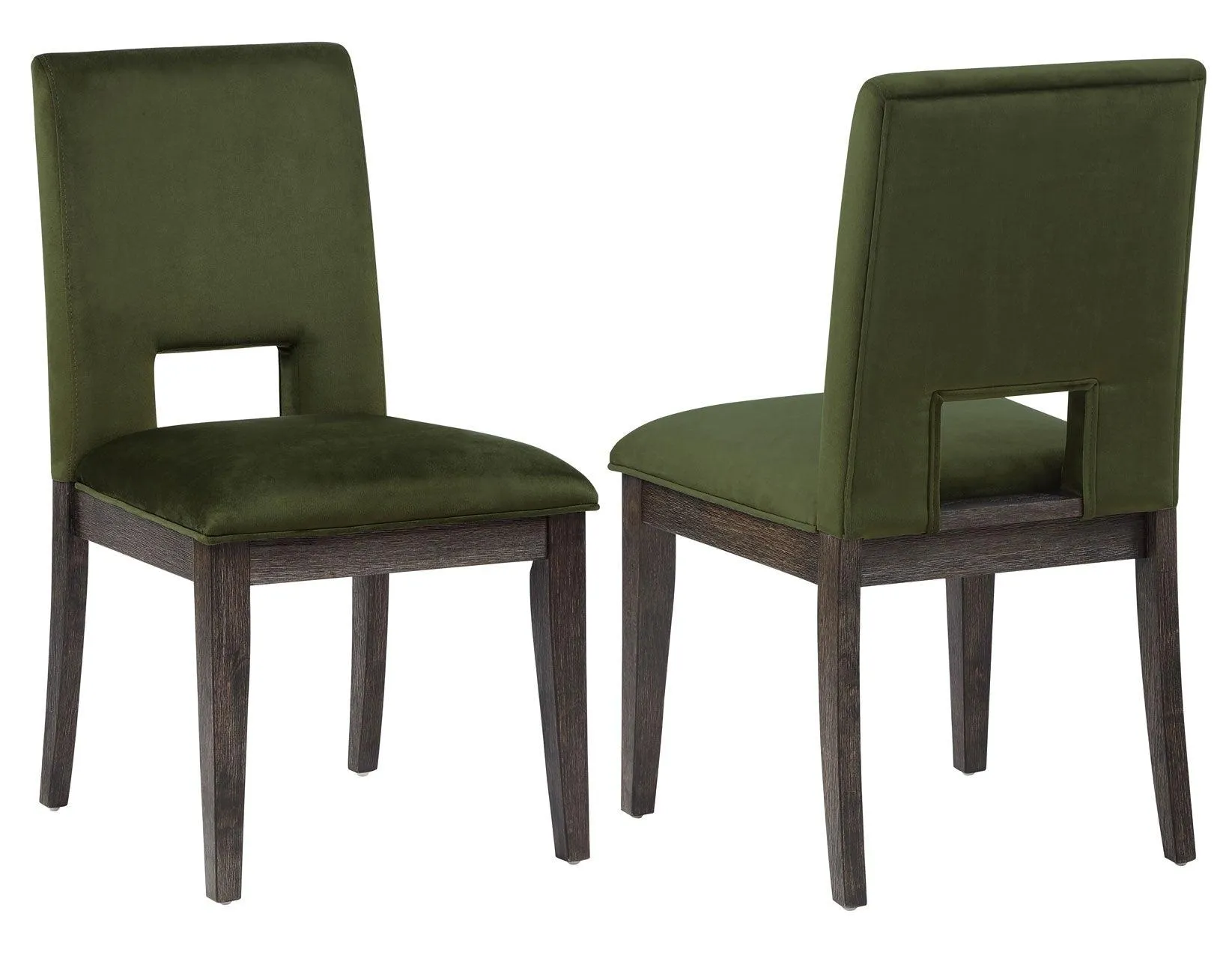 Evan Green Velvet Side Chair - Image 2