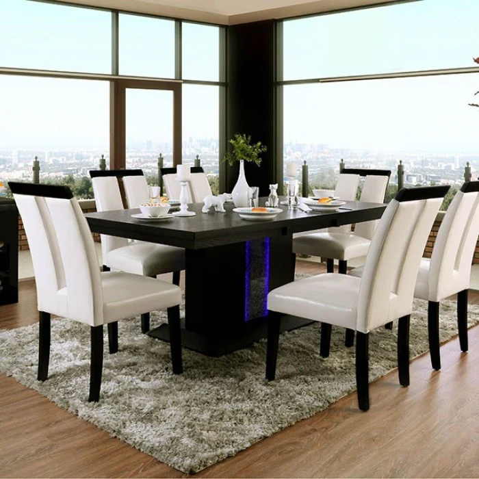 Evangeline Black/Beige 7-Piece Dining Room Set - Image 2