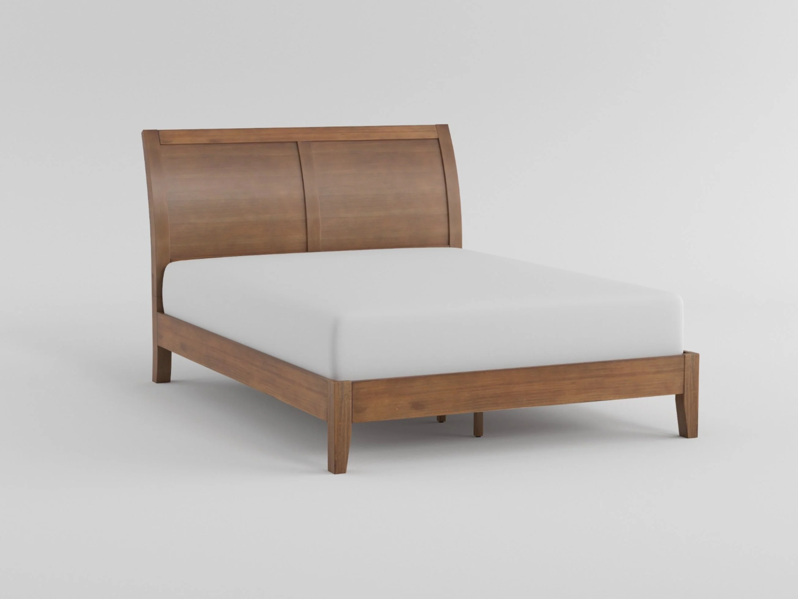 Evans Wire Brushed Light Brown Eastern King Platform Bed - Image 2