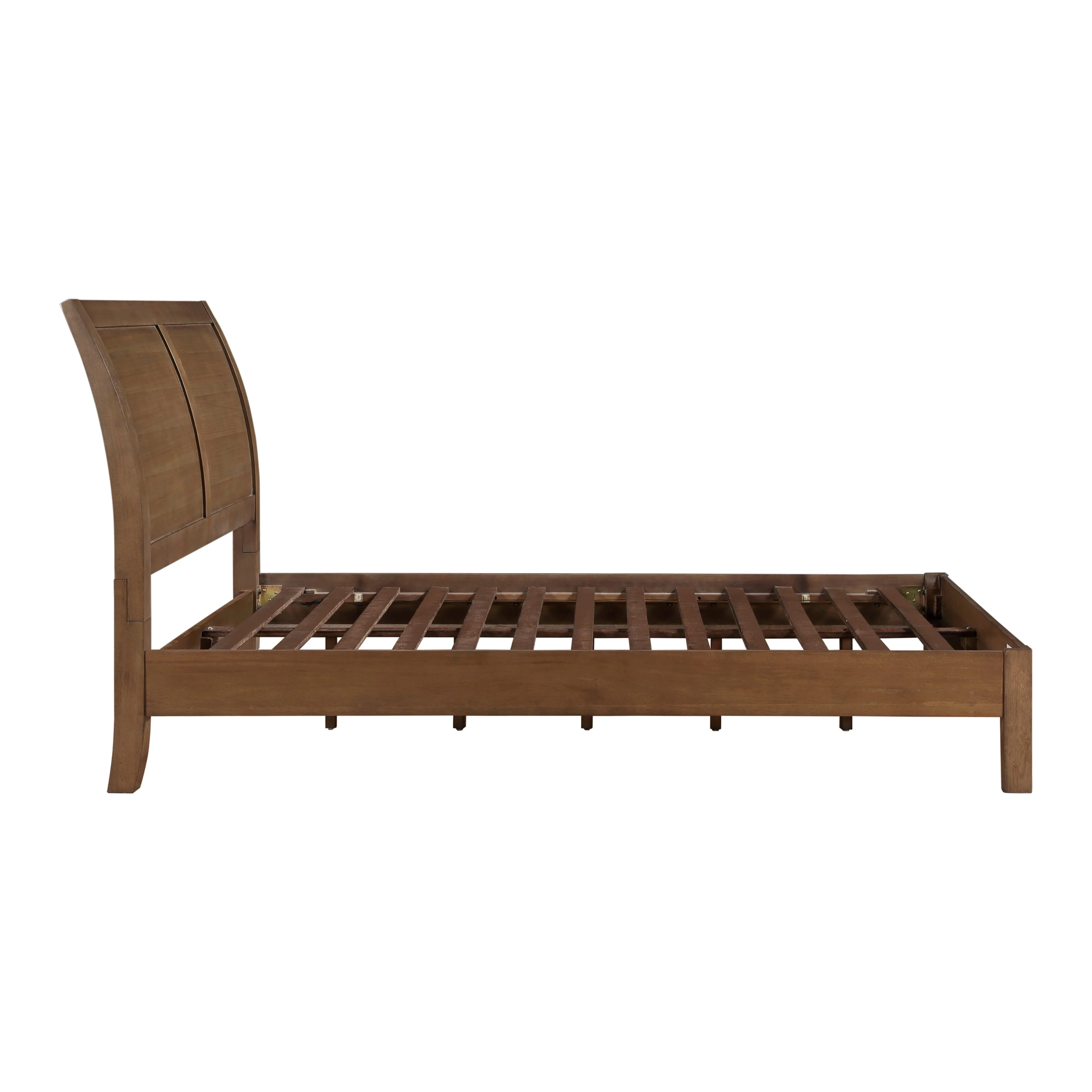Evans Wire Brushed Light Brown Eastern King Platform Bed - Image 6