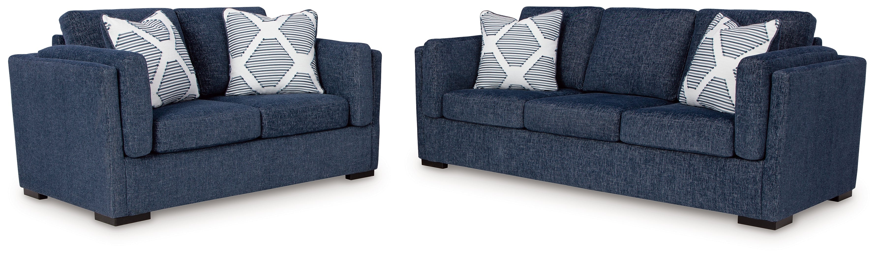 Evansley Navy Sofa and Loveseat - Image 2