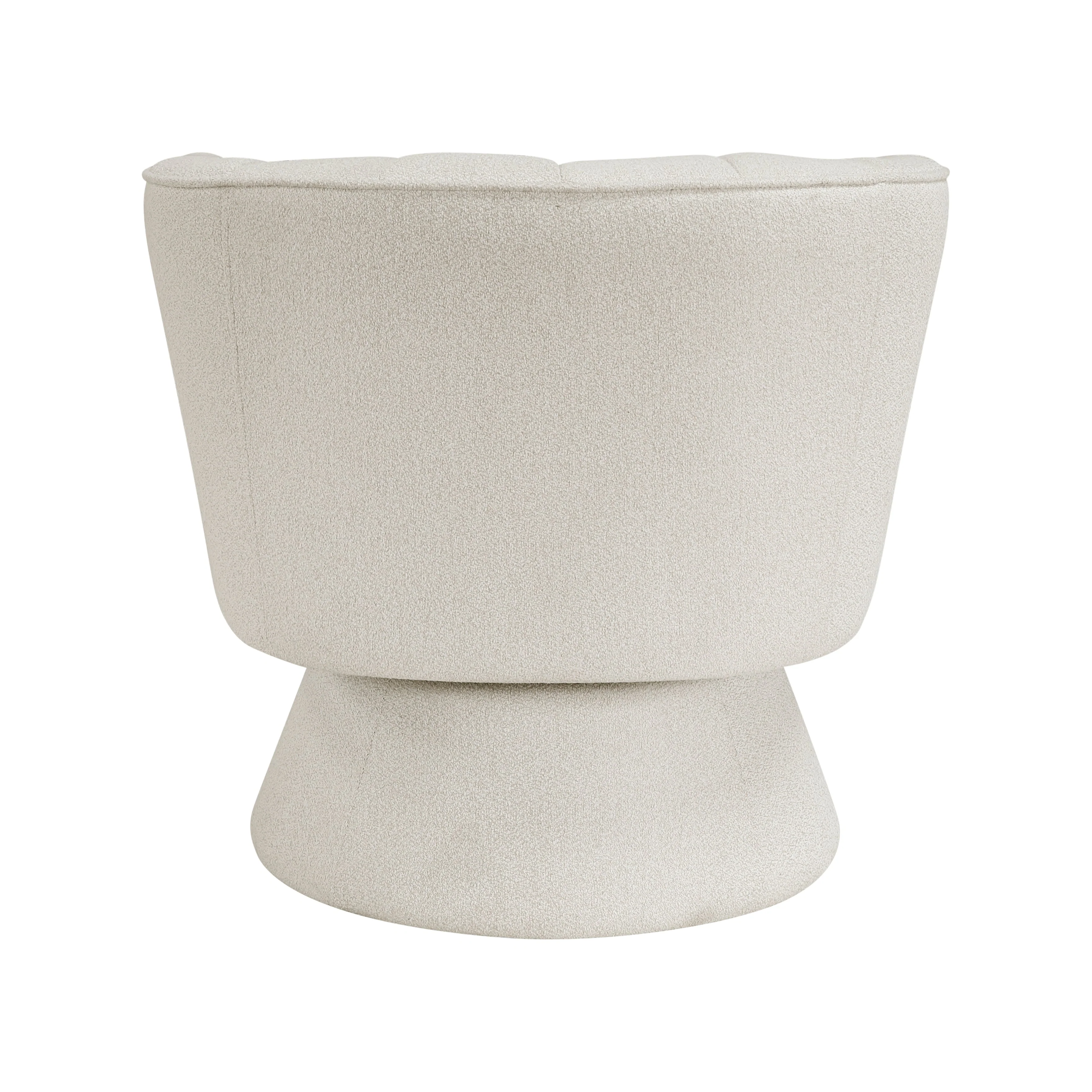 Eve Beige Boucle Swivel Chair - Image 5