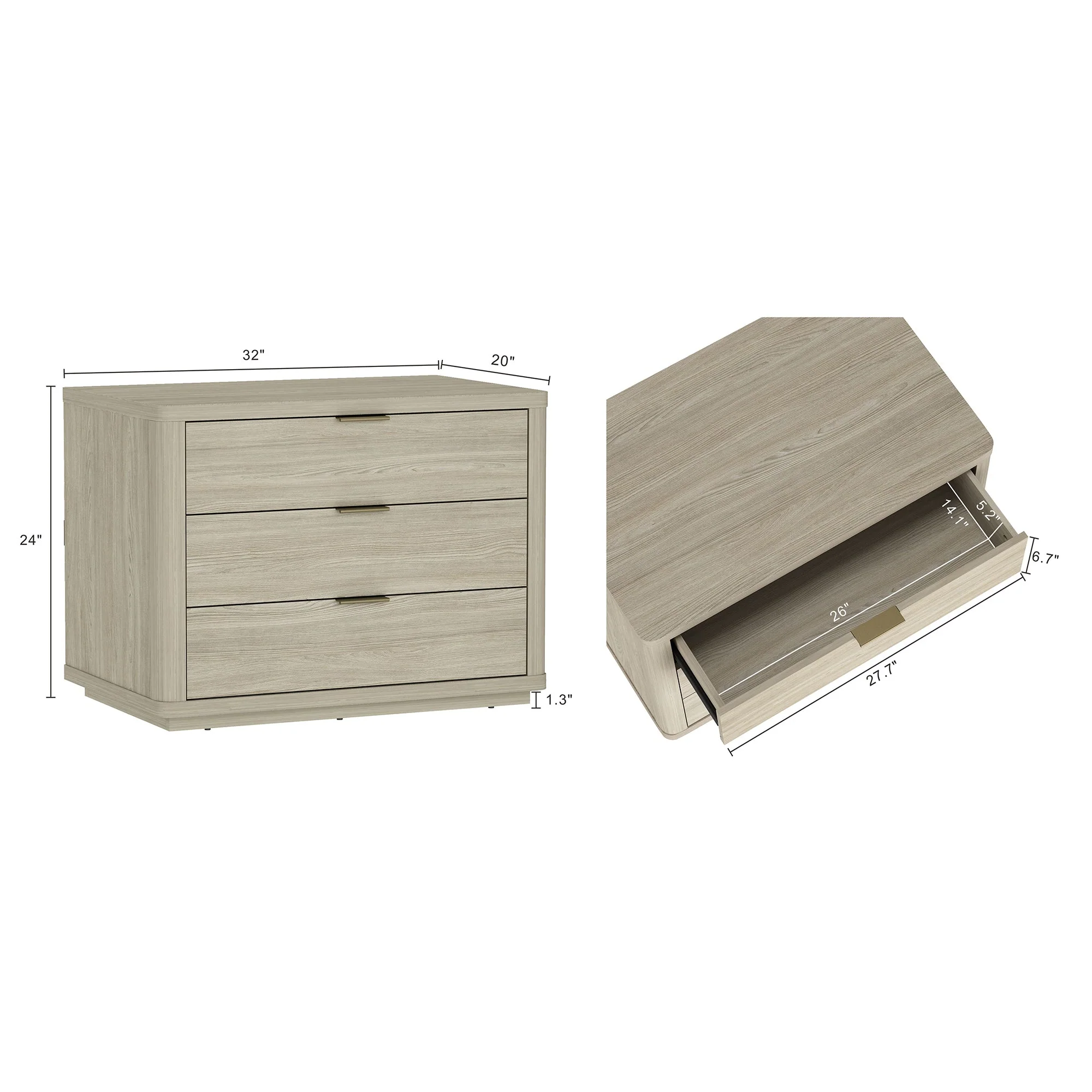 Evelyn 32" Nightstand 4.0 in Natural - Image 3