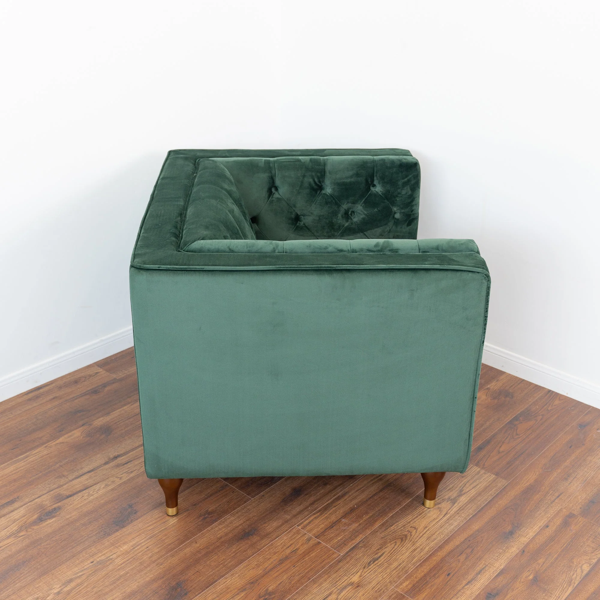 Evelyn Dark Green Velvet Lounge Chair - Image 7