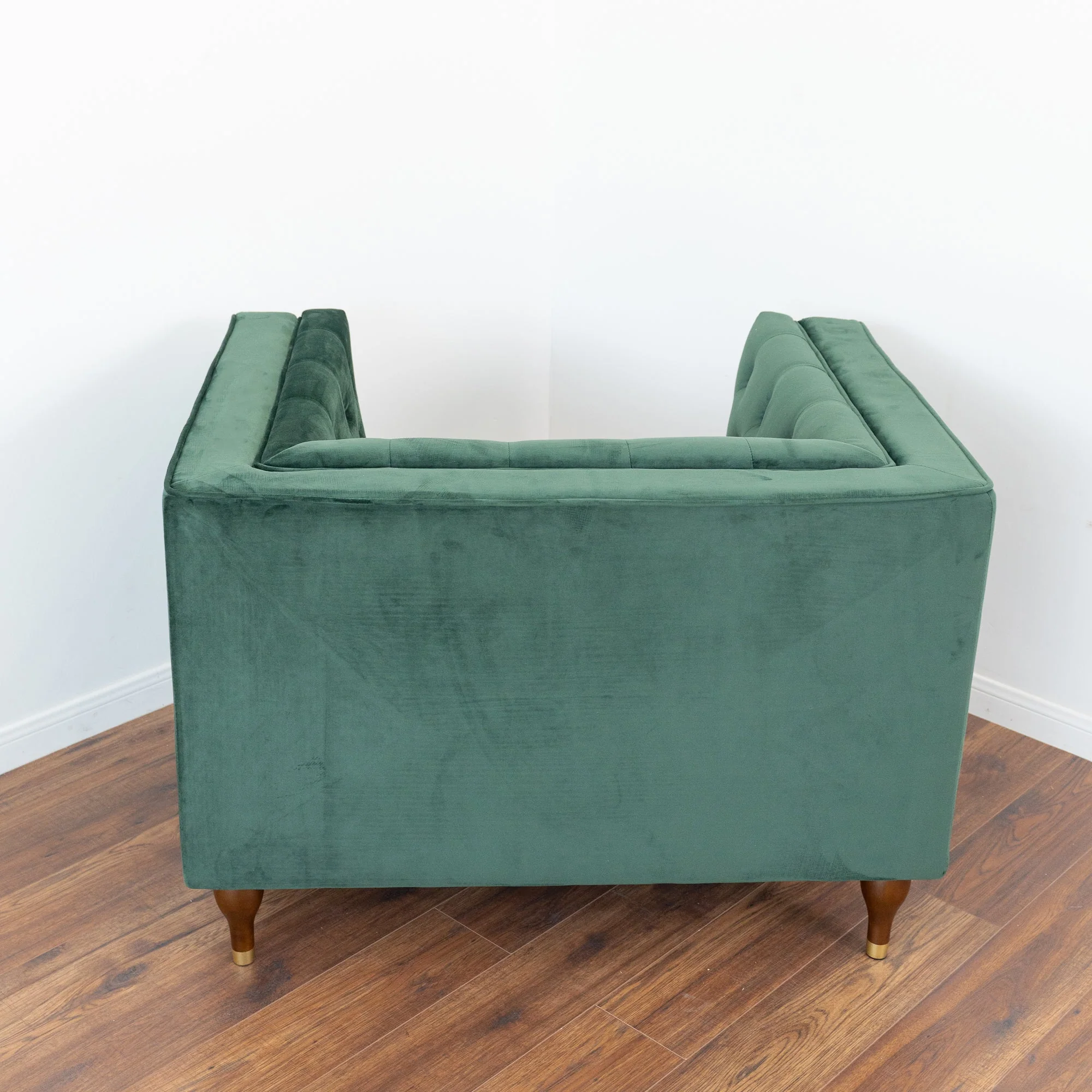 Evelyn Dark Green Velvet Lounge Chair - Image 8