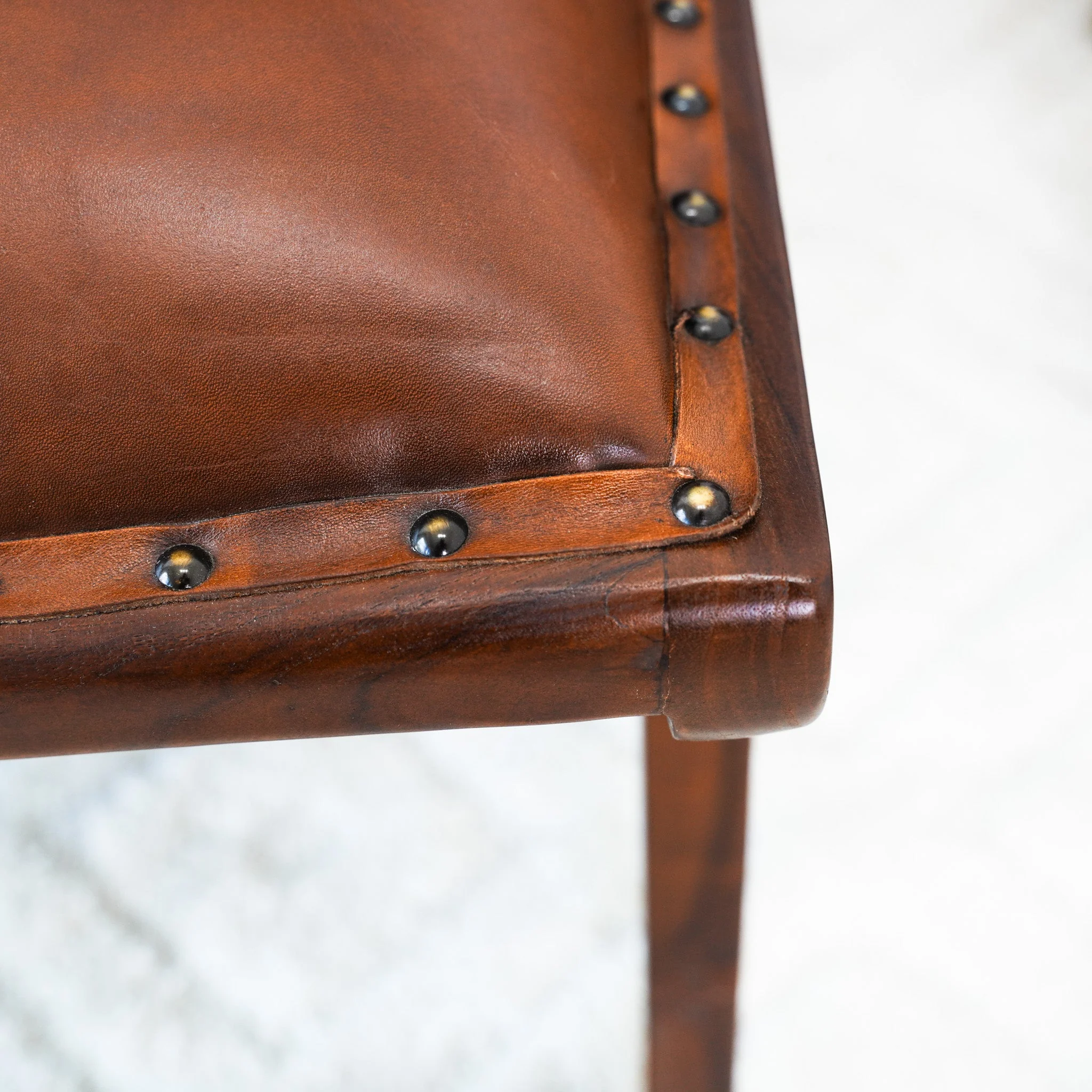 Everett Tan Leather Lounge Chair - Image 6