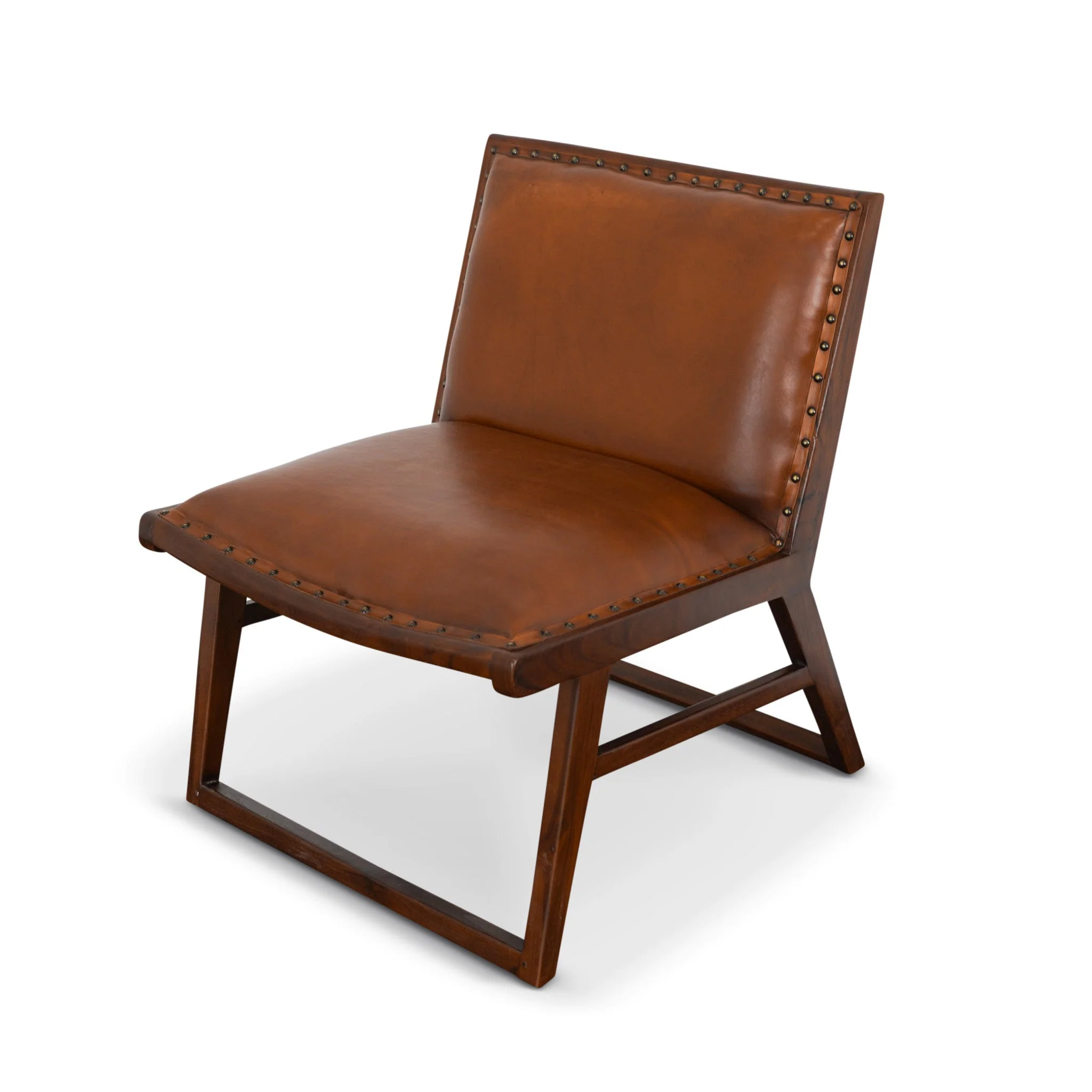 Everett Tan Leather Lounge Chair - Image 7