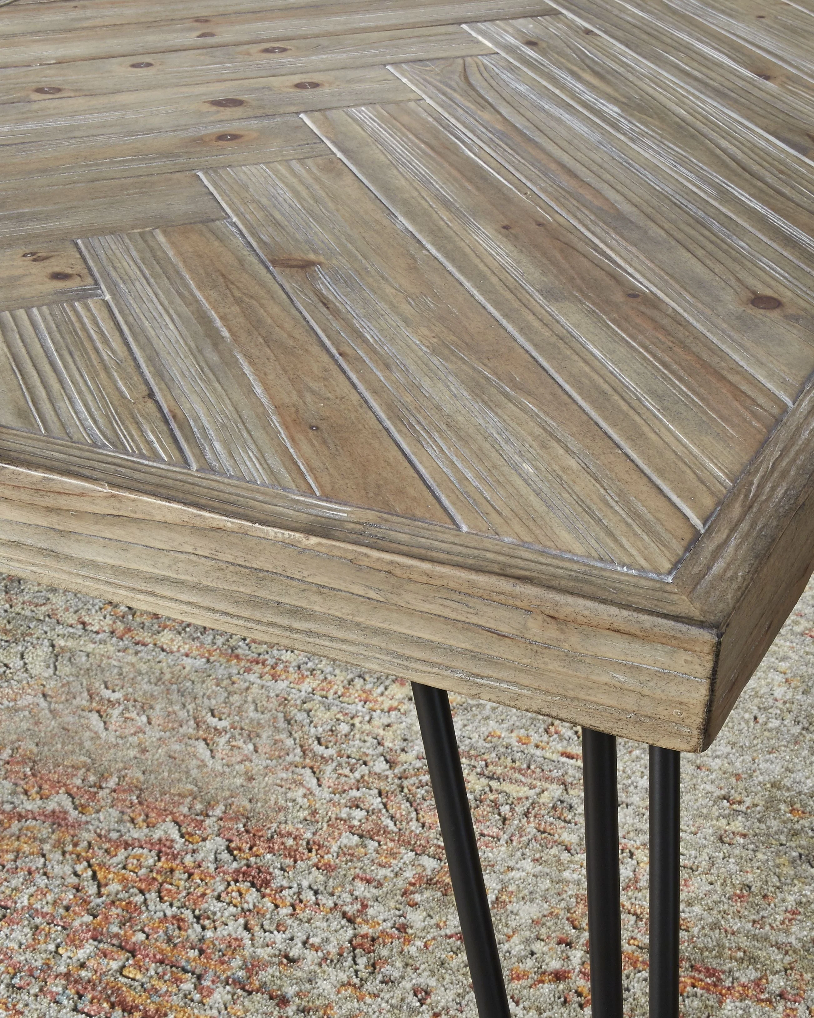 Everson Solid Fir Console Table in Sand Dollar - Image 4
