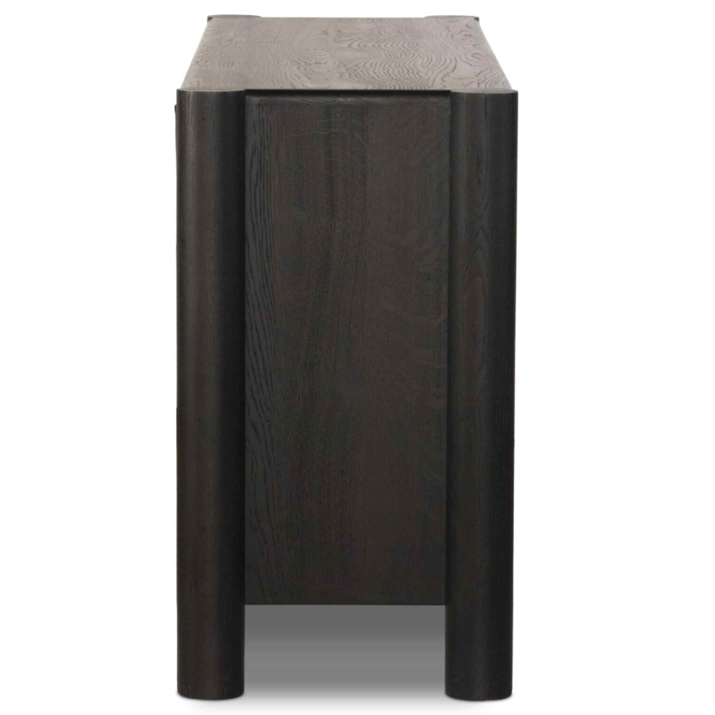 Ezri 4 Door Sideboard, Black Oak By Fourhands - Image 3
