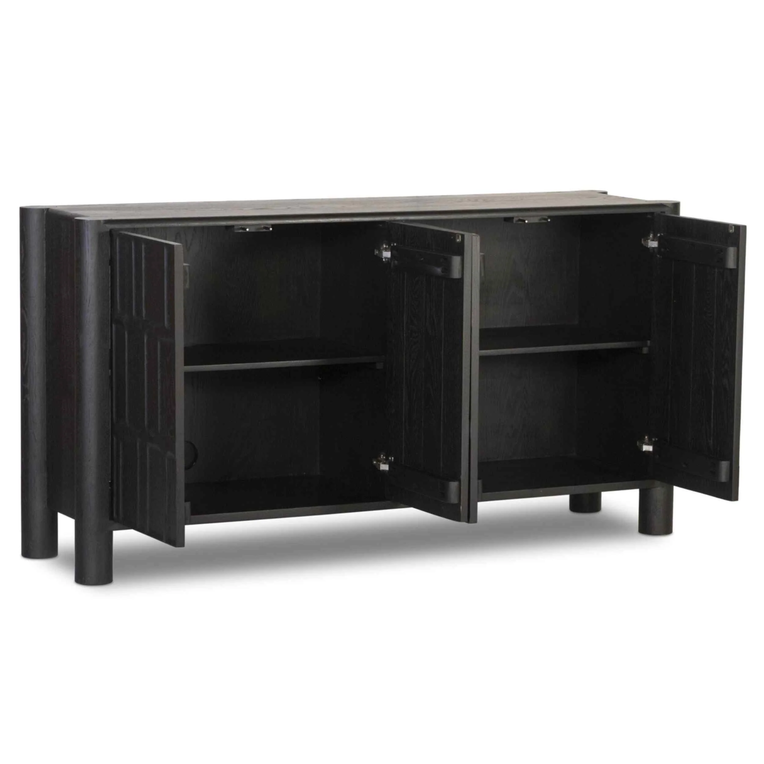 Ezri 4 Door Sideboard, Black Oak By Fourhands - Image 6