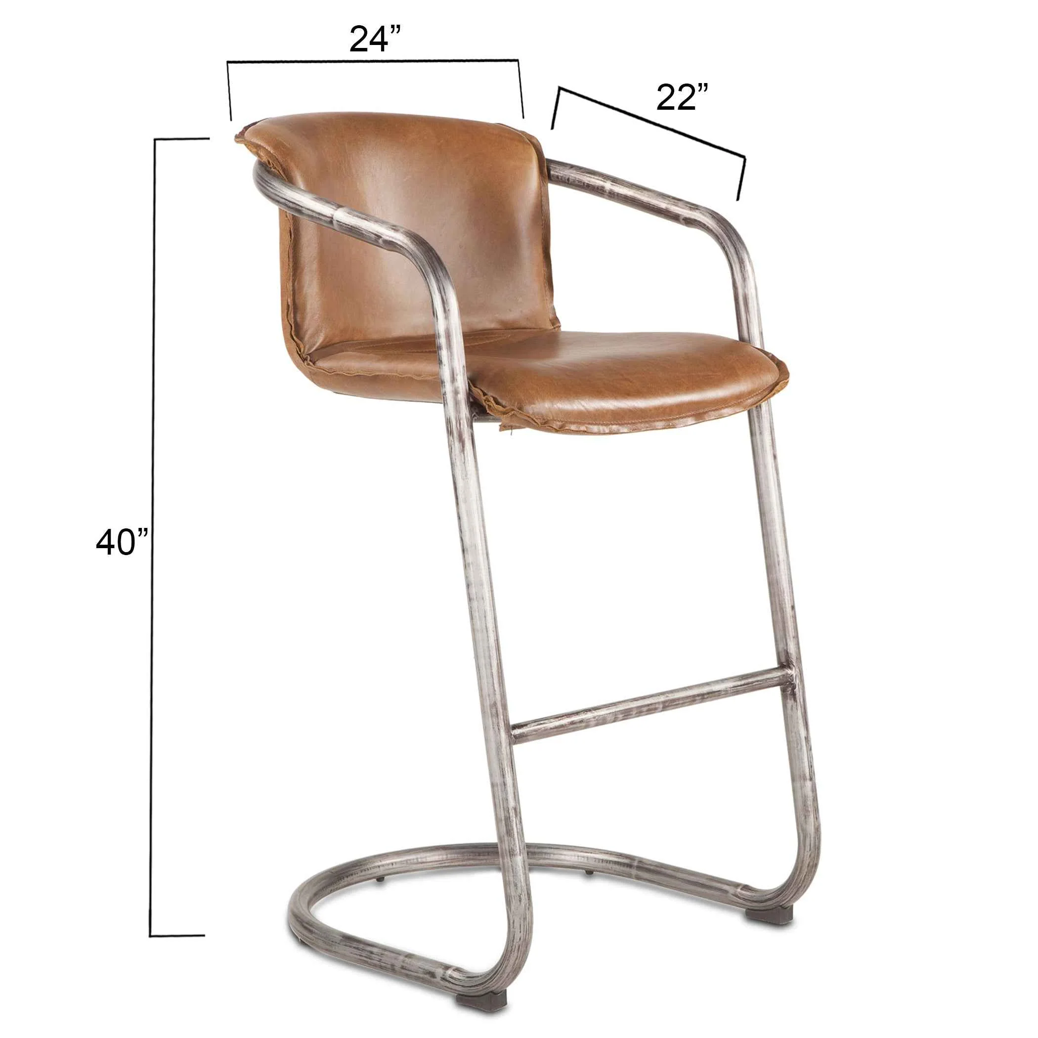 Paso Robles 16" Counter Stool in Tawny Brown - Image 4