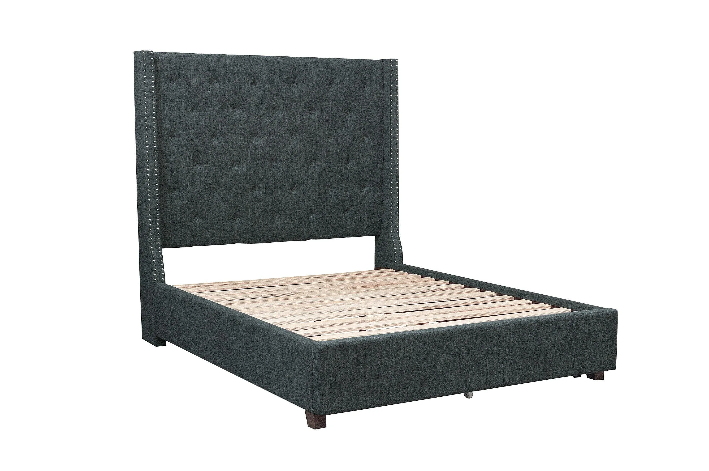Fairborn Gray Full Upholstered Platform Bed - Image 5