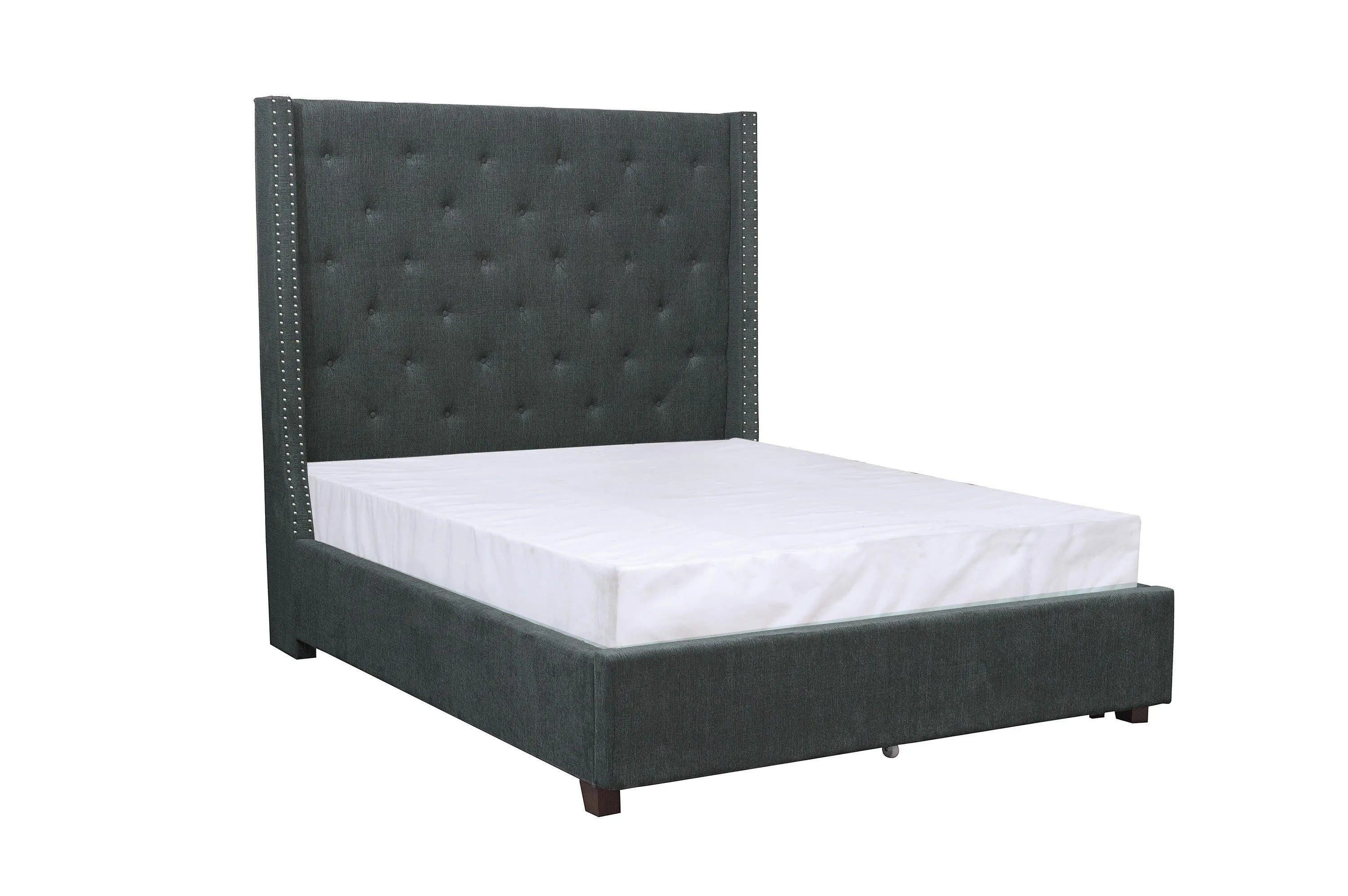 Fairborn Gray Full Upholstered Storage Platform Bed - Image 7