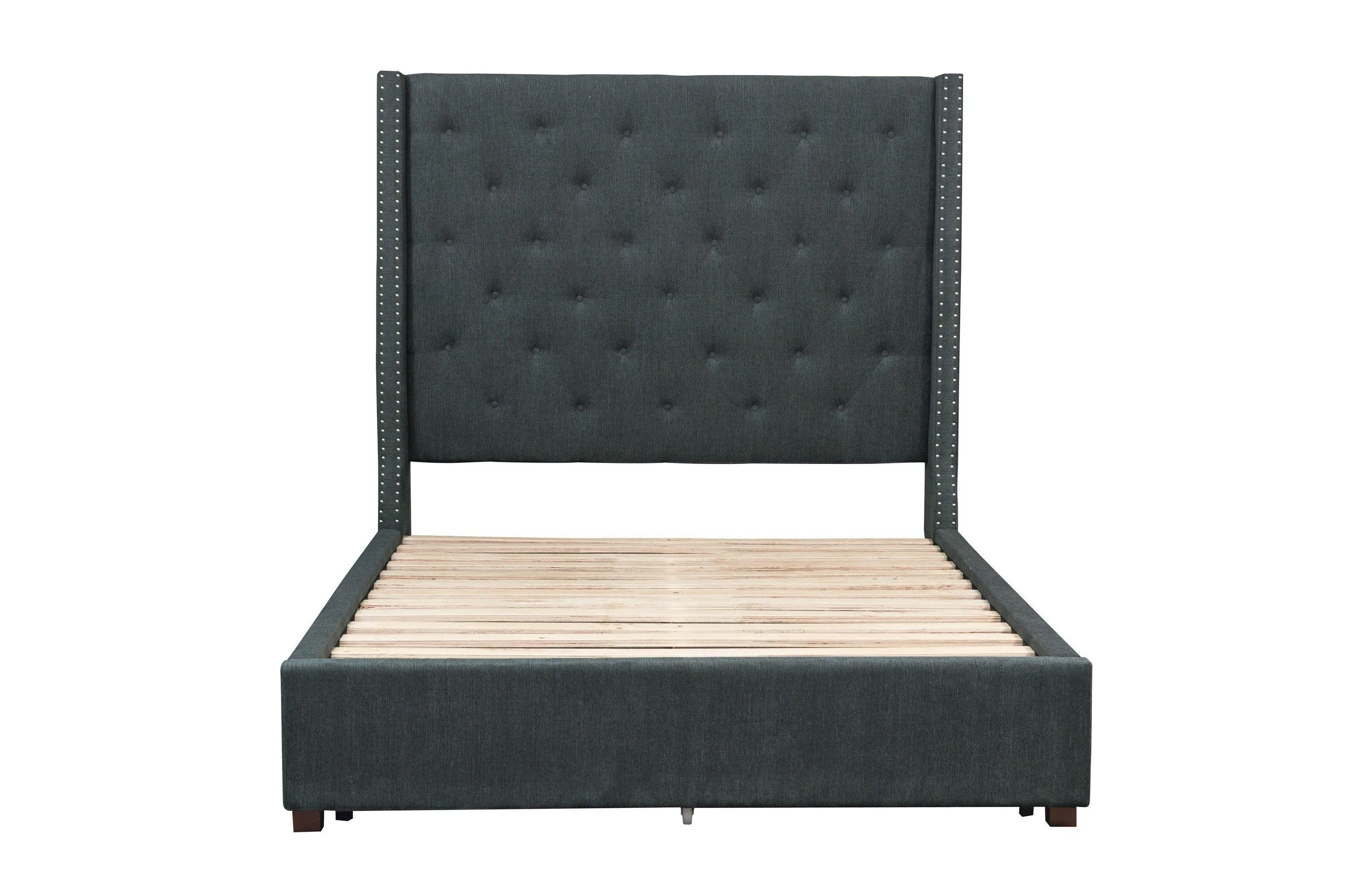 Fairborn Gray Queen Upholstered Platform Bed - Image 3