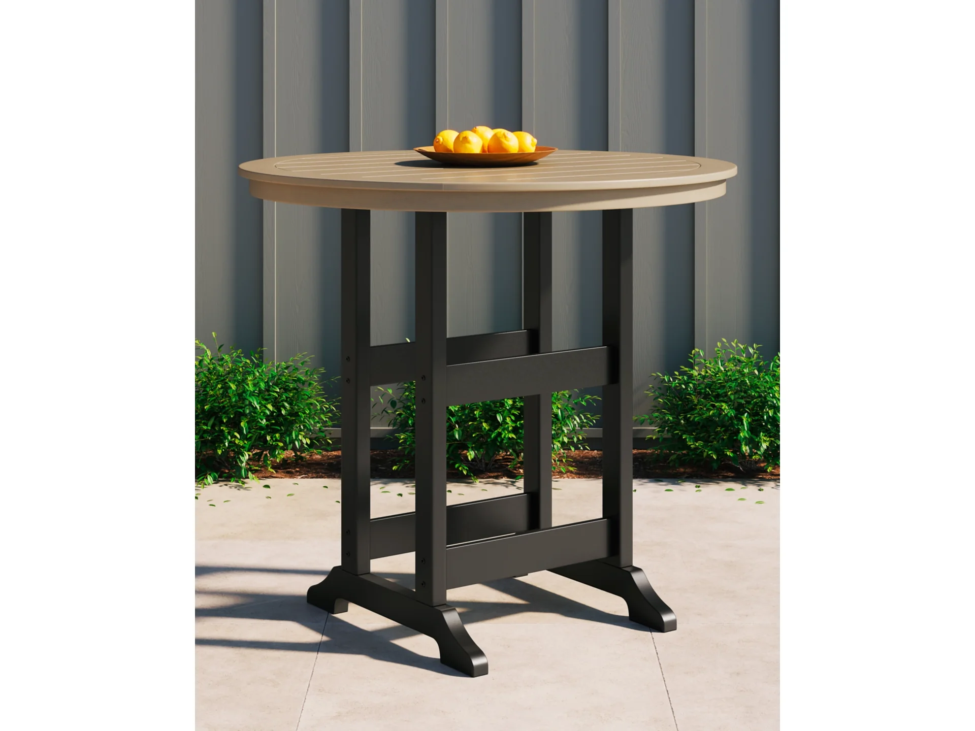 Fairen Trail Black/Driftwood Outdoor Bar Table