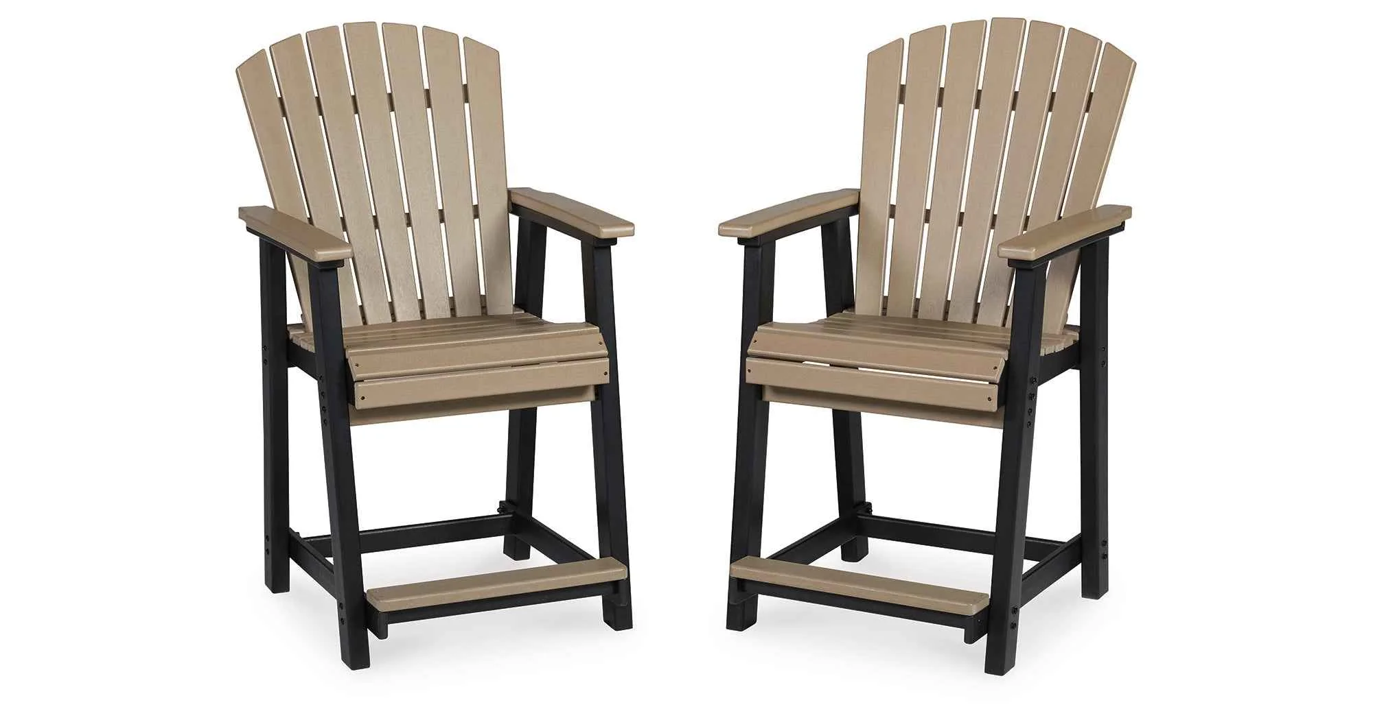Fairen Trail Black/Driftwood Outdoor Counter Height Barstool - Image 10