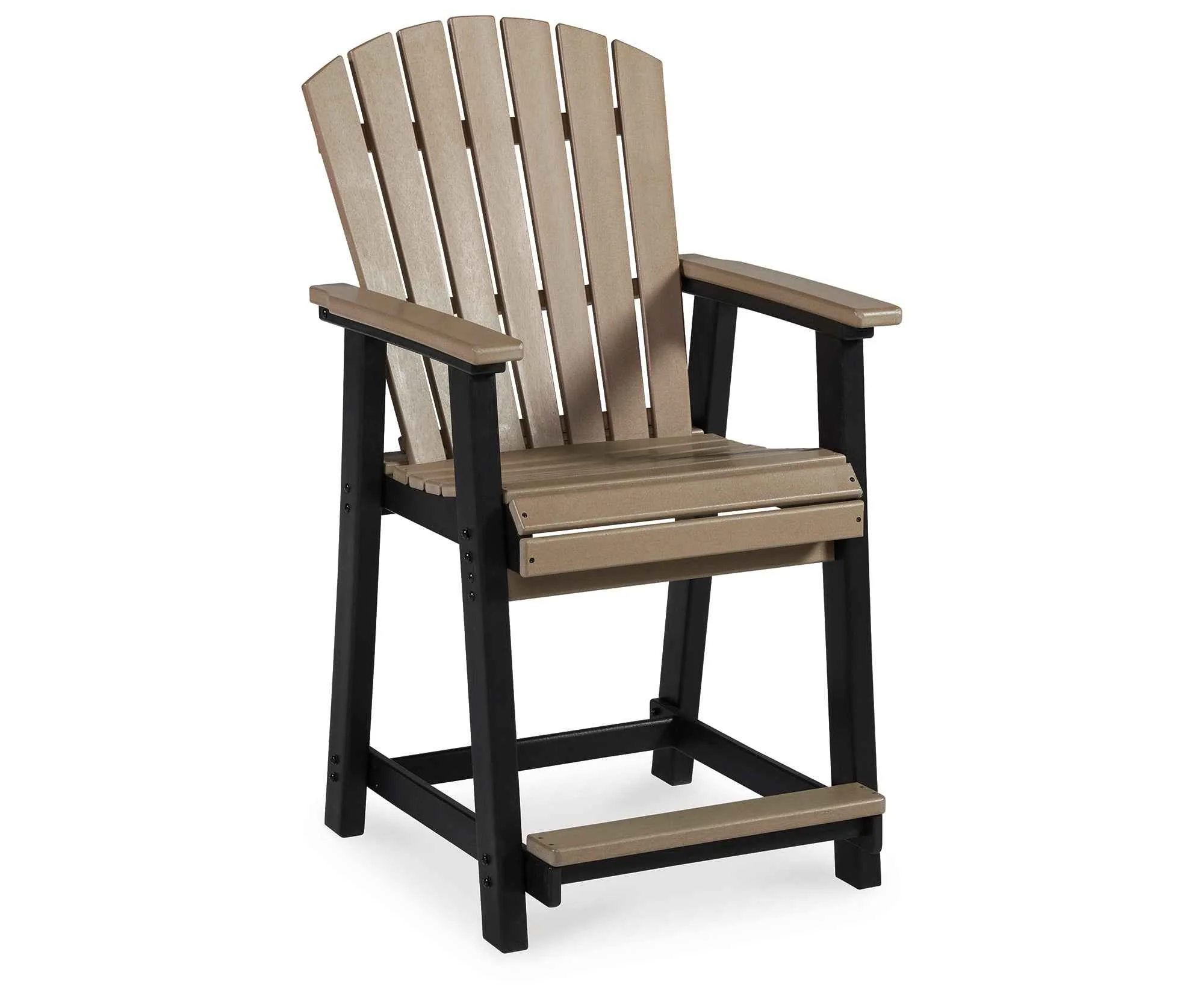 Fairen Trail Black/Driftwood Outdoor Counter Height Barstool - Image 11