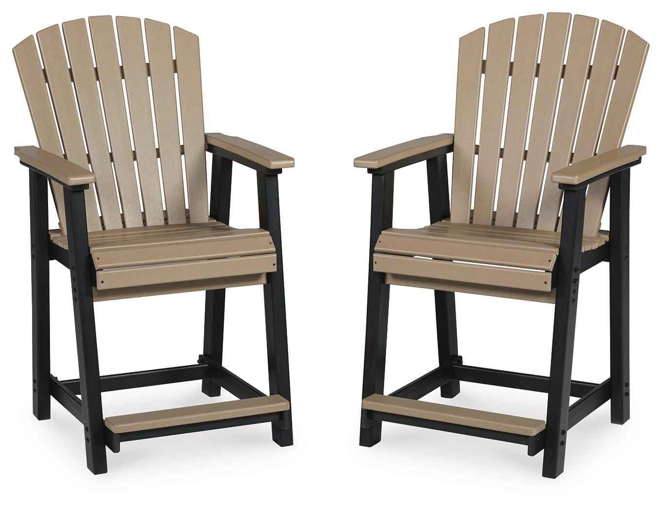 Fairen Trail Black/Driftwood Outdoor Counter Height Barstool - Image 15