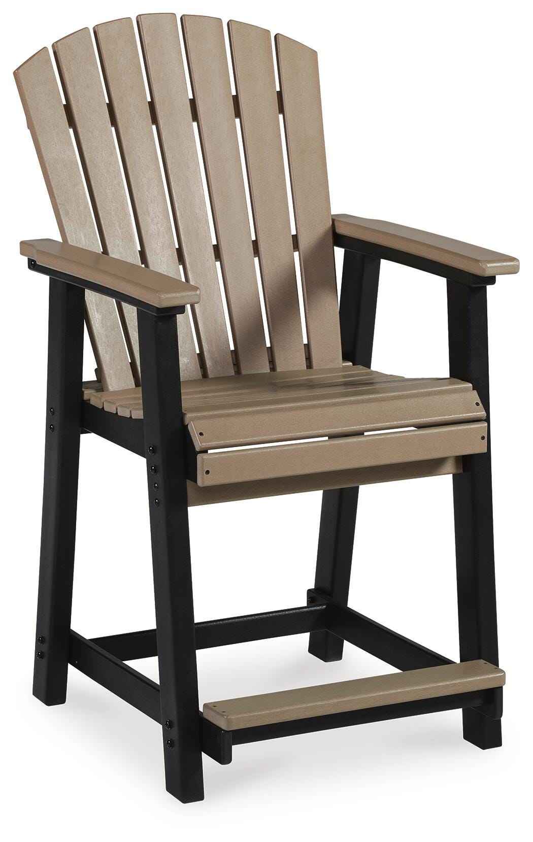 Fairen Trail Black/Driftwood Outdoor Counter Height Barstool - Image 16