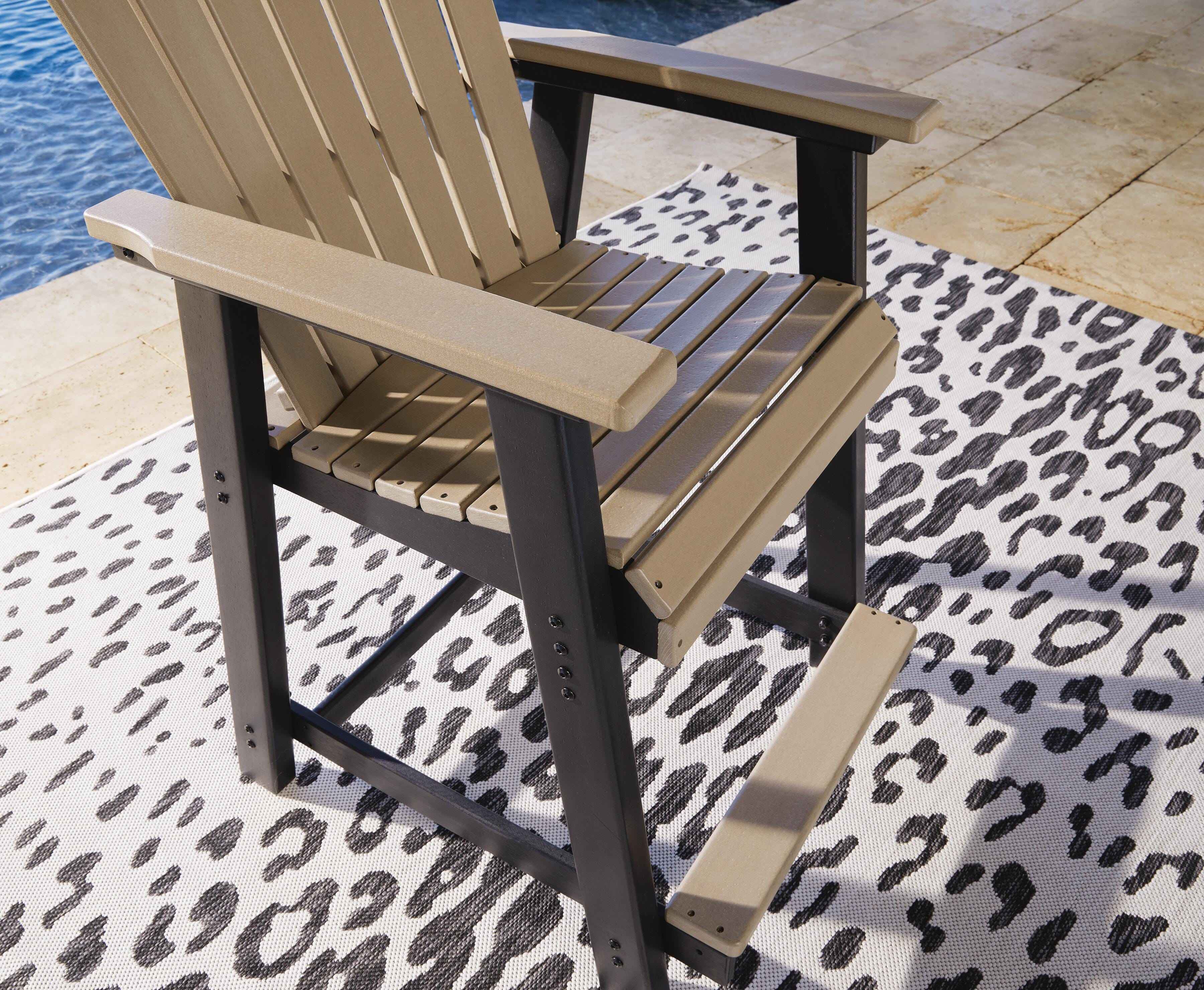Fairen Trail Black/Driftwood Outdoor Counter Height Barstool - Image 20