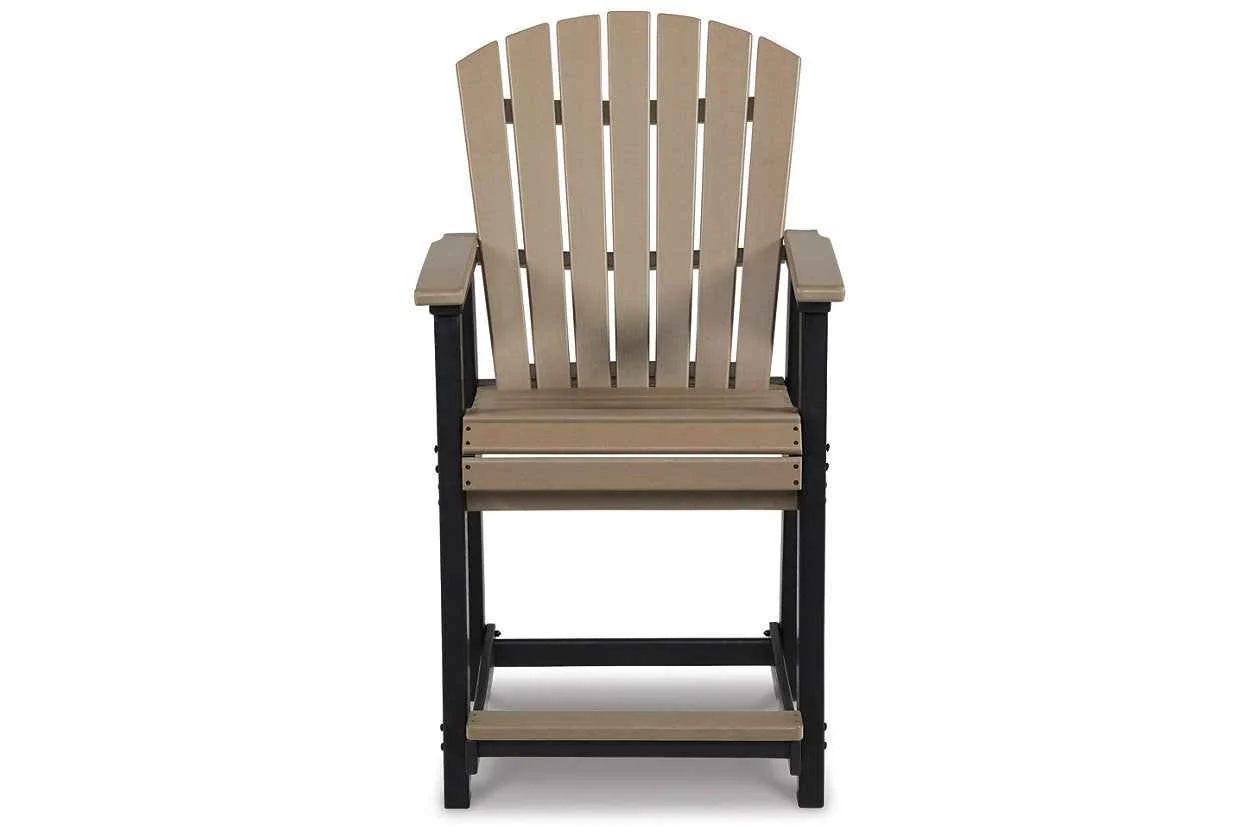 Fairen Trail Black/Driftwood Outdoor Counter Height Barstool - Image 5