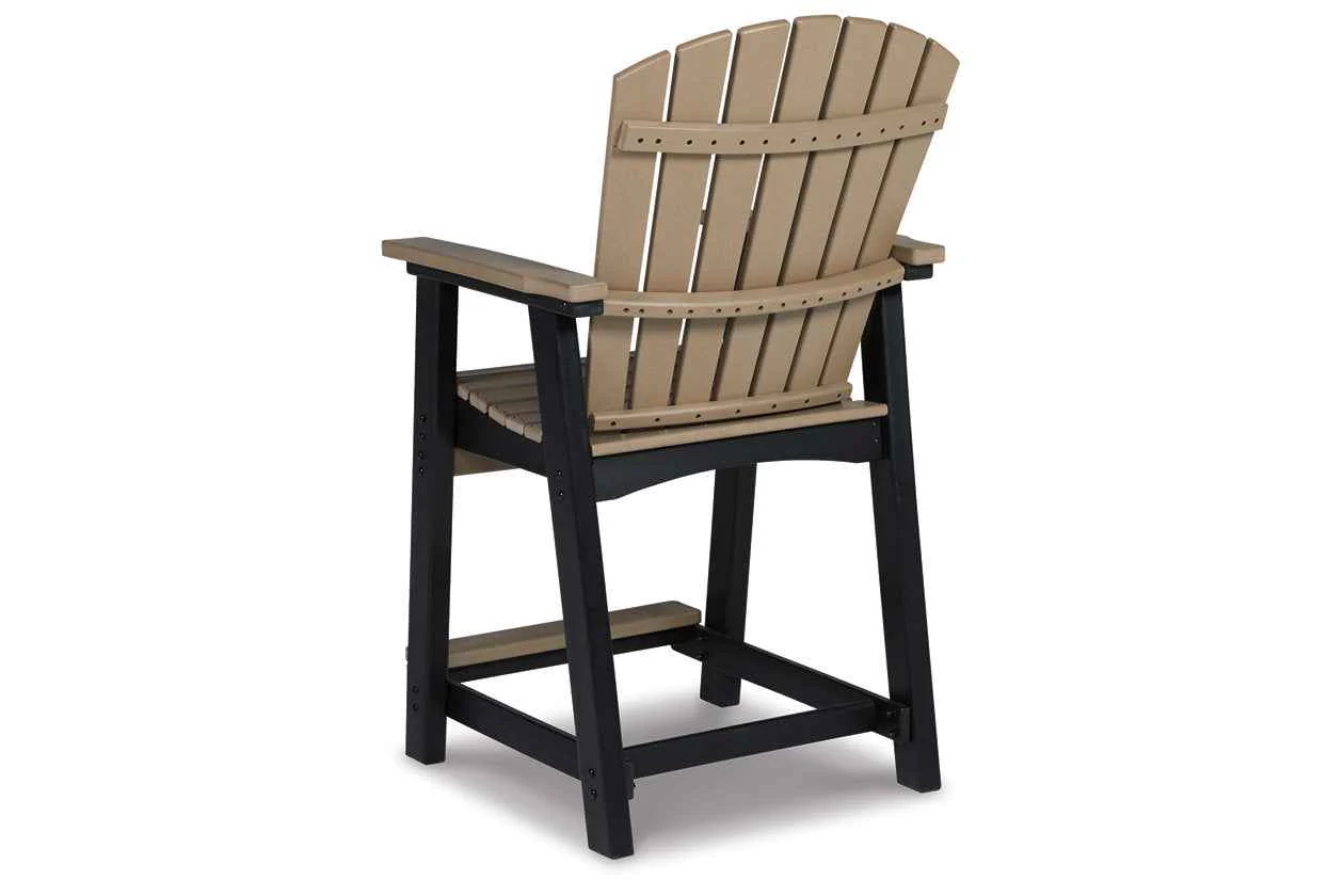 Fairen Trail Black/Driftwood Outdoor Counter Height Barstool - Image 7