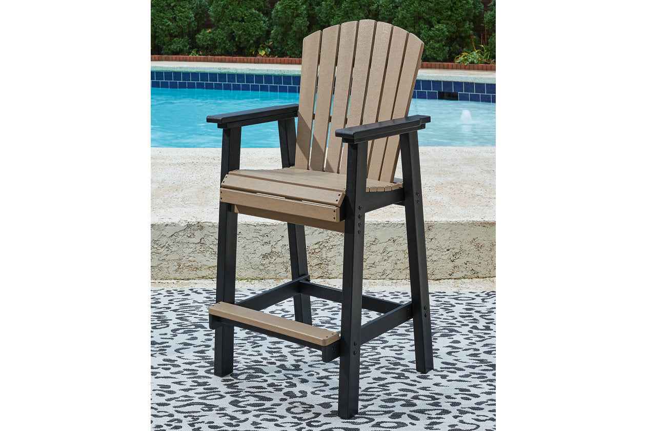 Fairen Trail Black/Driftwood Outdoor Counter Height Dining Table with 2 Barstools - Image 11