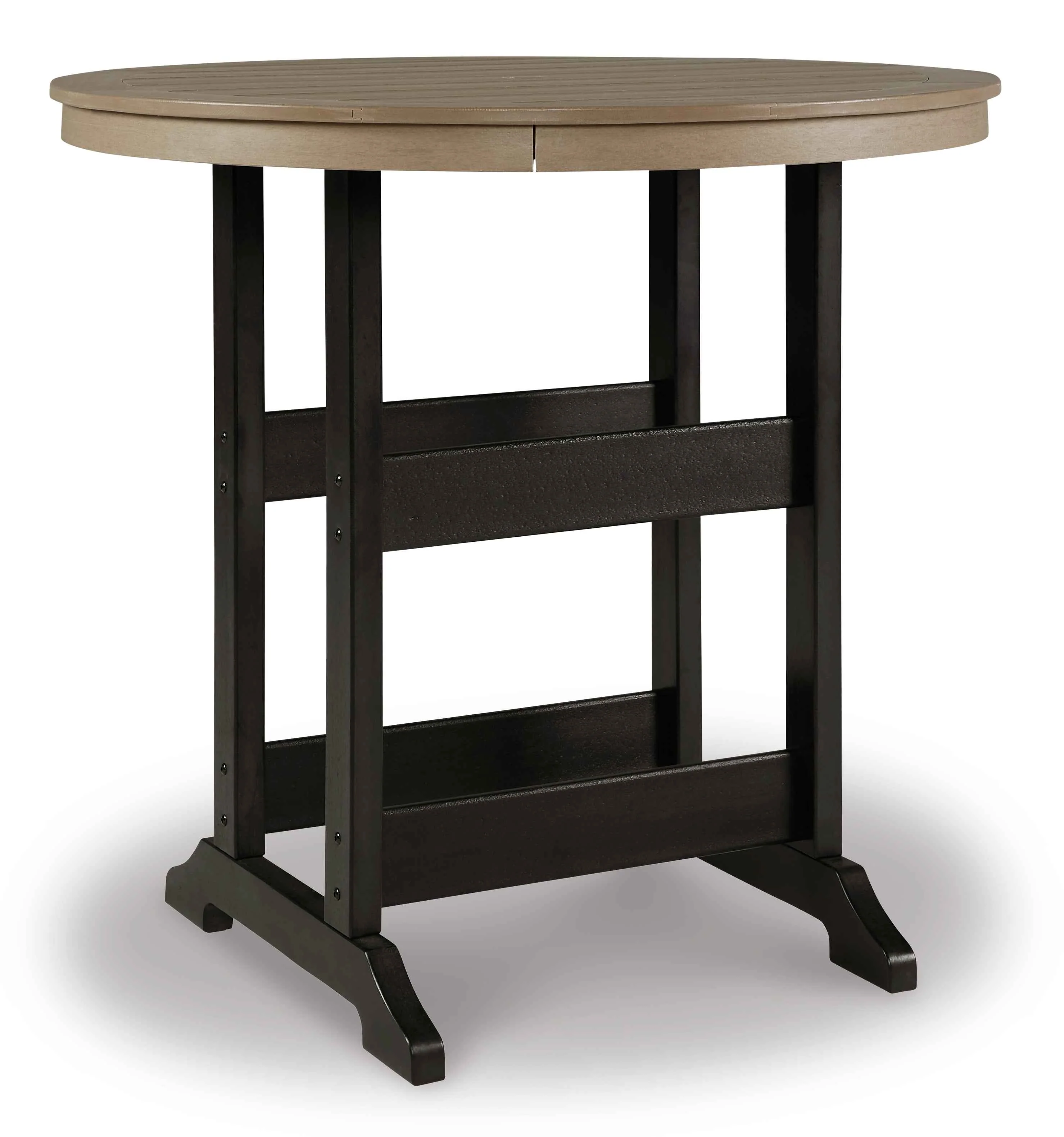 Fairen Trail Black/Driftwood Outdoor Counter Height Dining Table with 2 Barstools - Image 15