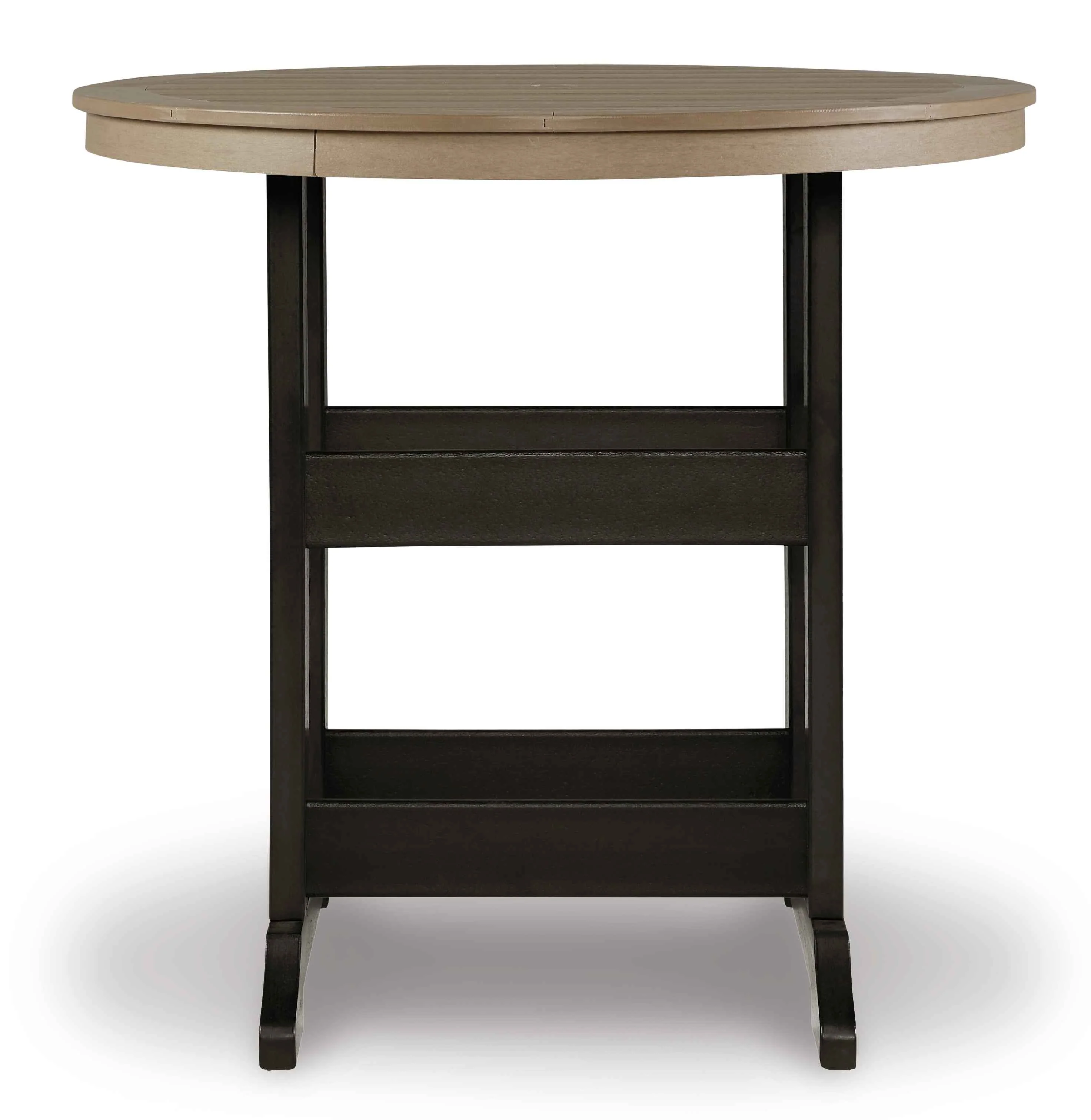Fairen Trail Black/Driftwood Outdoor Counter Height Dining Table with 2 Barstools - Image 16