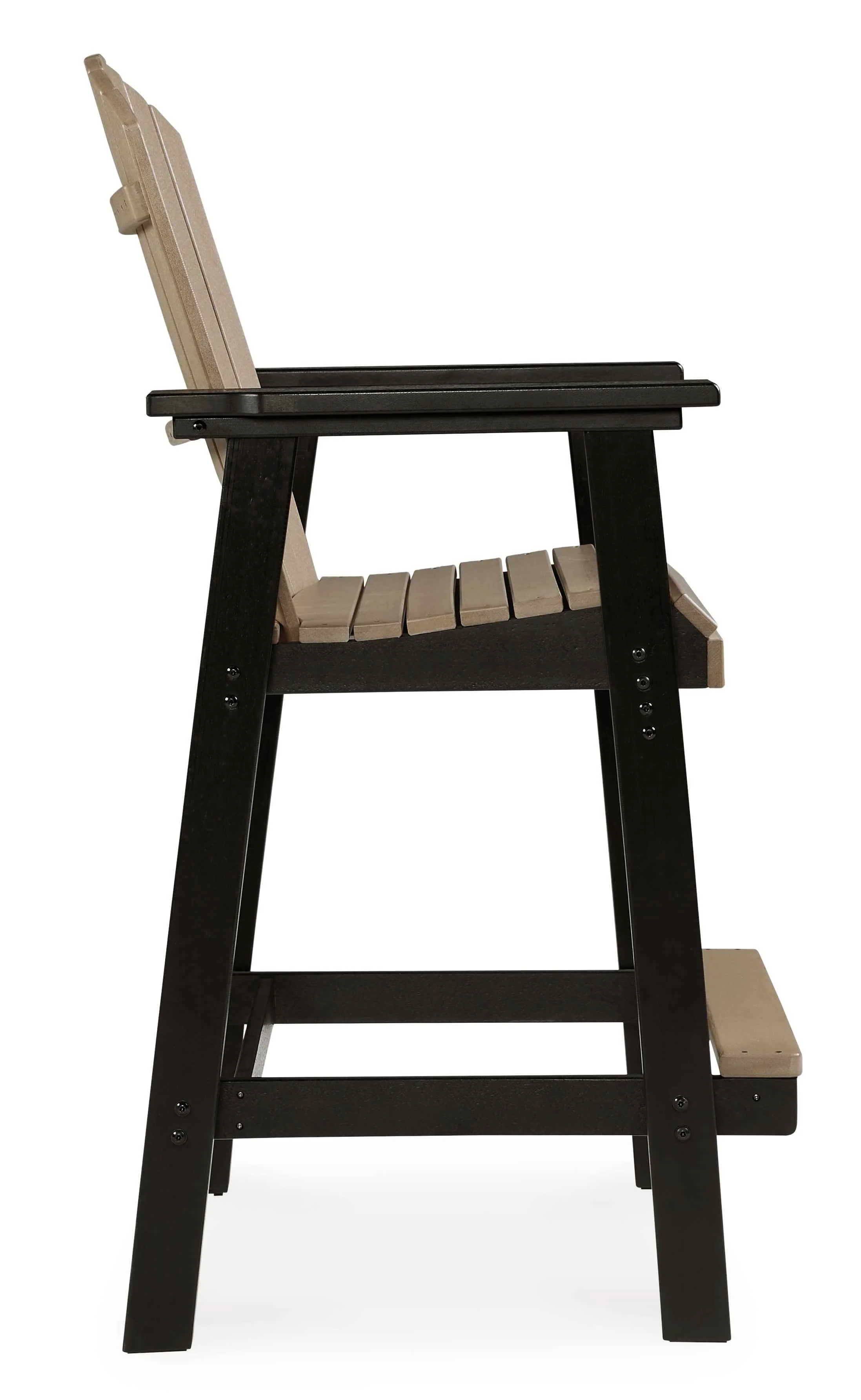 Fairen Trail Black/Driftwood Outdoor Counter Height Dining Table with 2 Barstools - Image 21