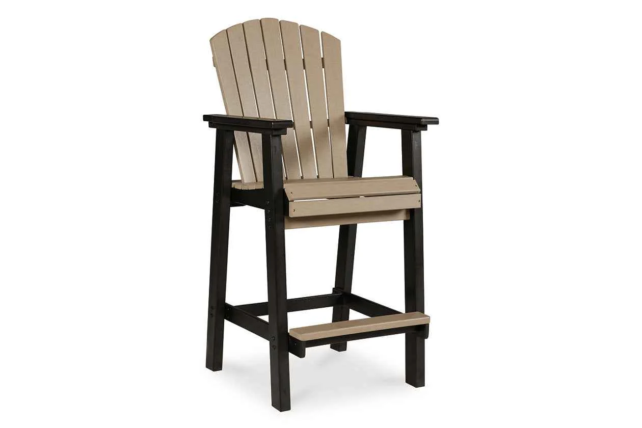 Fairen Trail Black/Driftwood Outdoor Counter Height Dining Table with 2 Barstools - Image 6