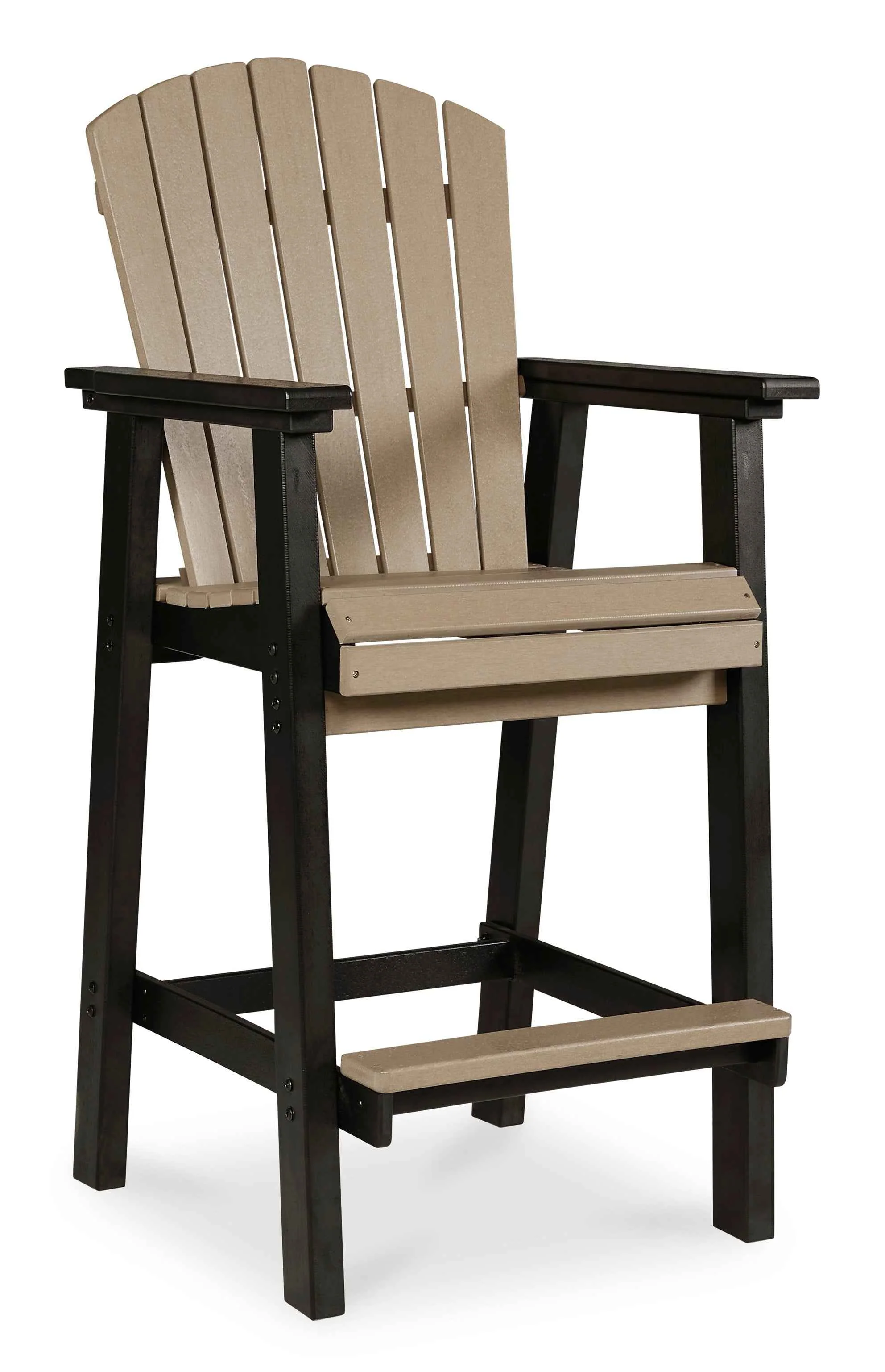 Fairen Trail Black/Driftwood Outdoor Counter Height Dining Table with 2 Barstools - Image 18