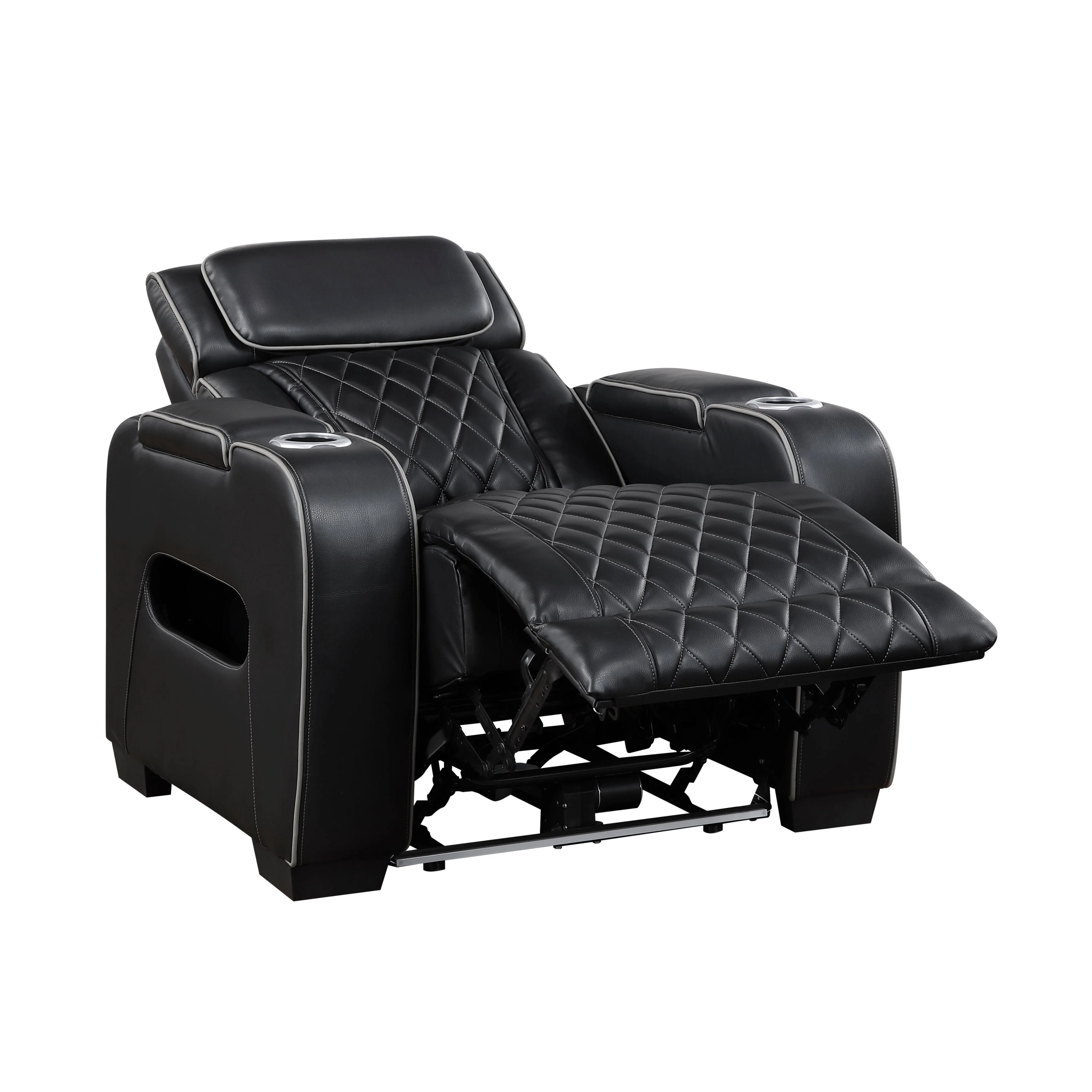 Fairway Black Power Double Reclining Living Room Set - Image 26