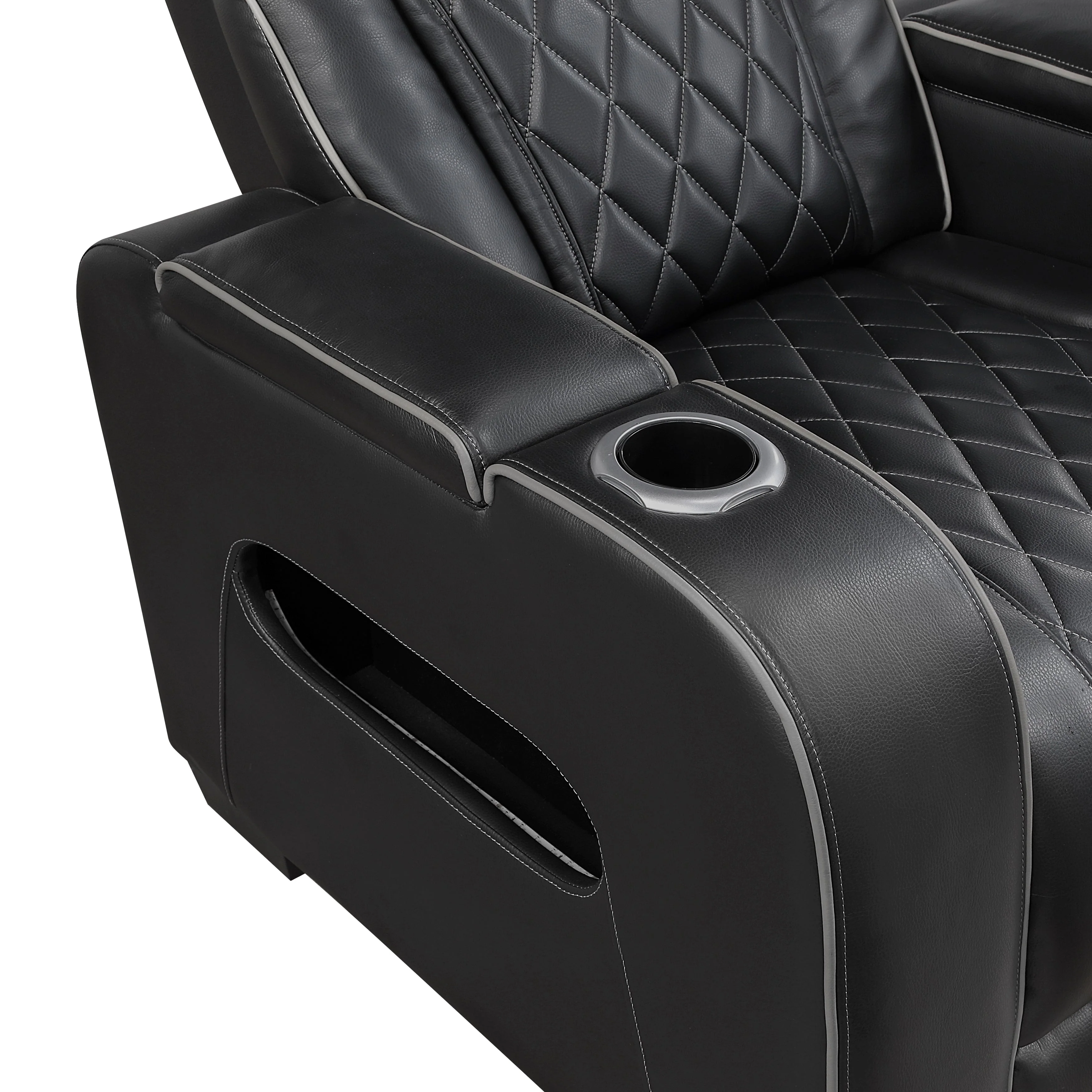 Fairway Black Power Double Reclining Living Room Set - Image 31