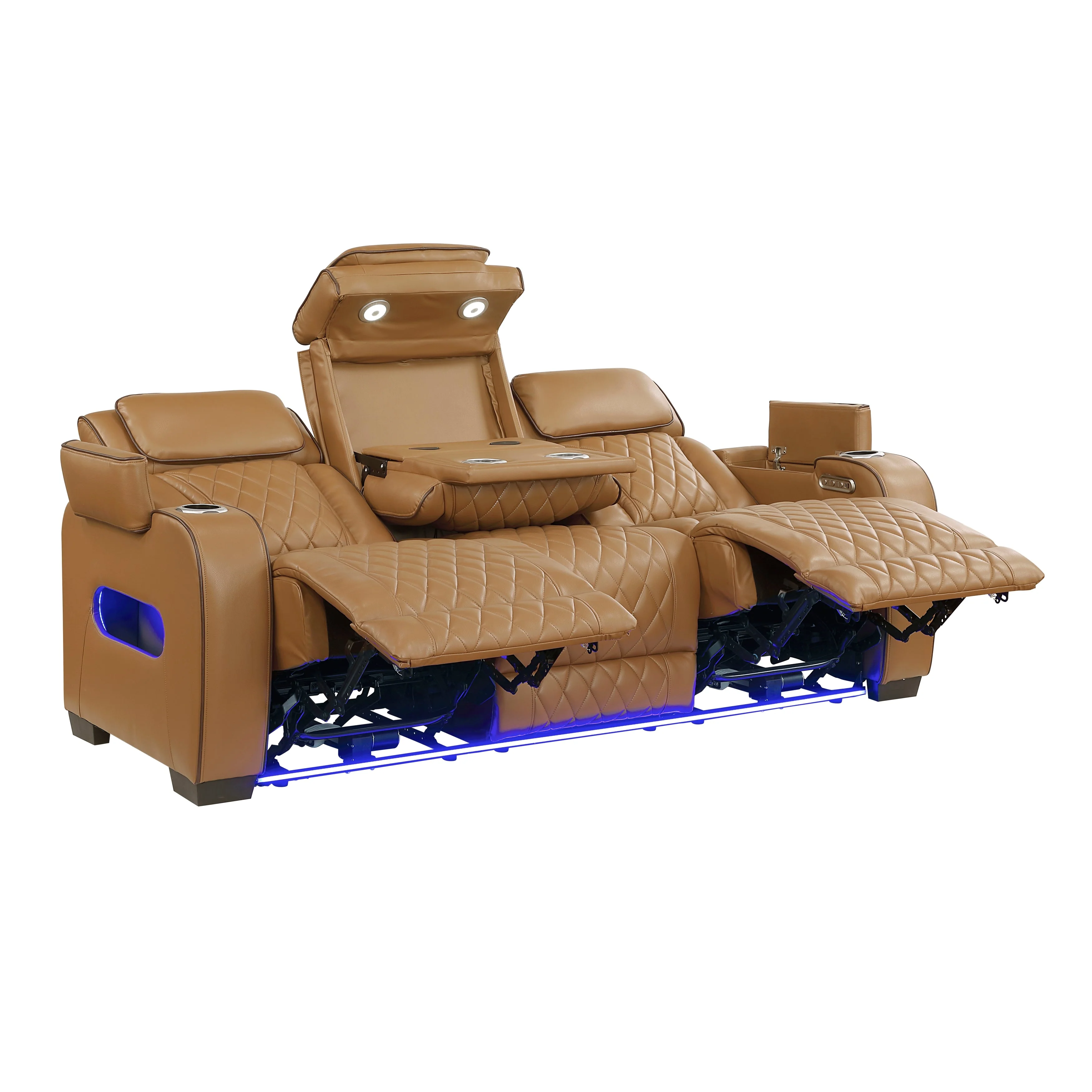 Fairway Brown Power Double Reclining Living Room Set - Image 9