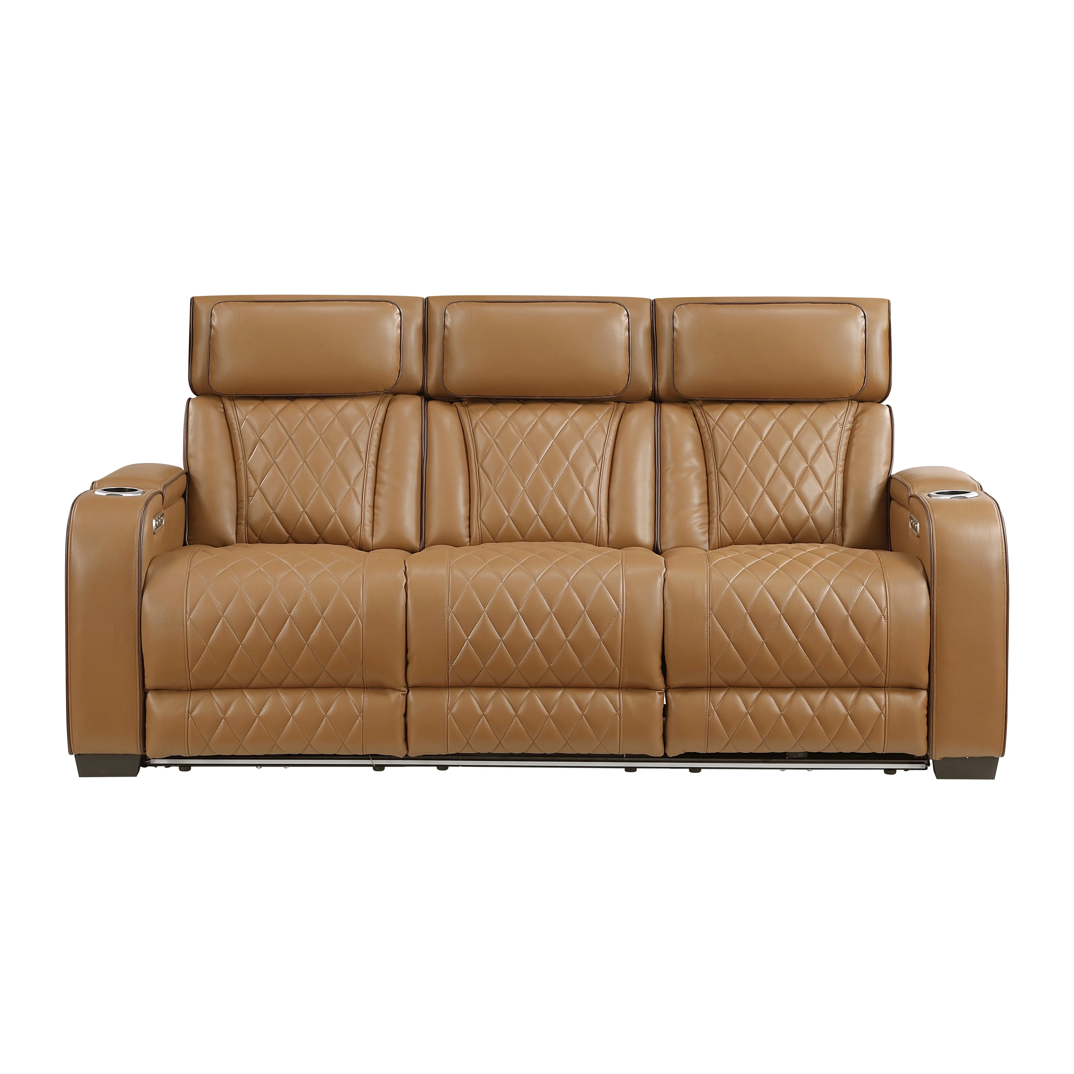 Fairway Brown Power Double Reclining Sofa