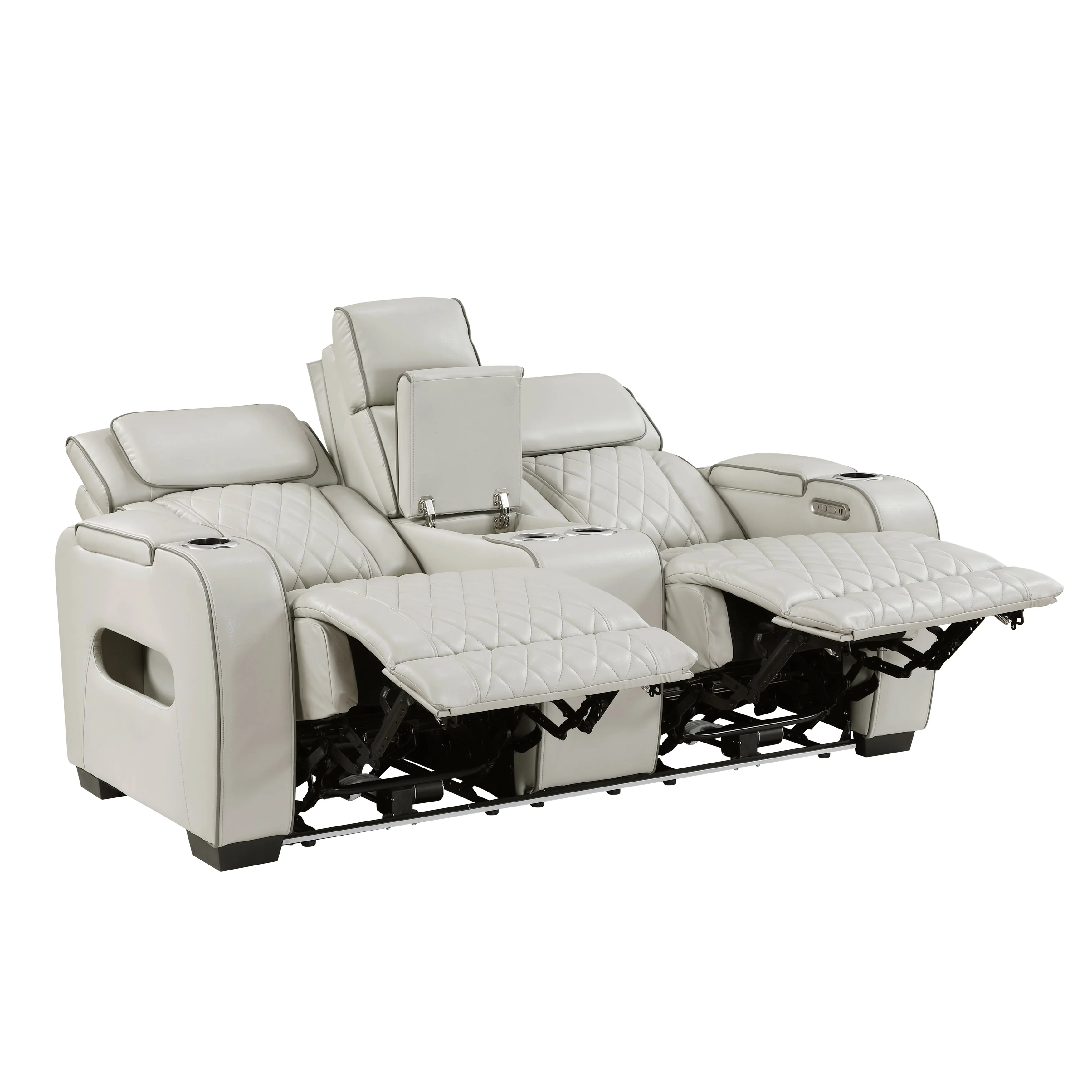 Fairway Taupe Power Double Reclining Living Room Set - Image 15