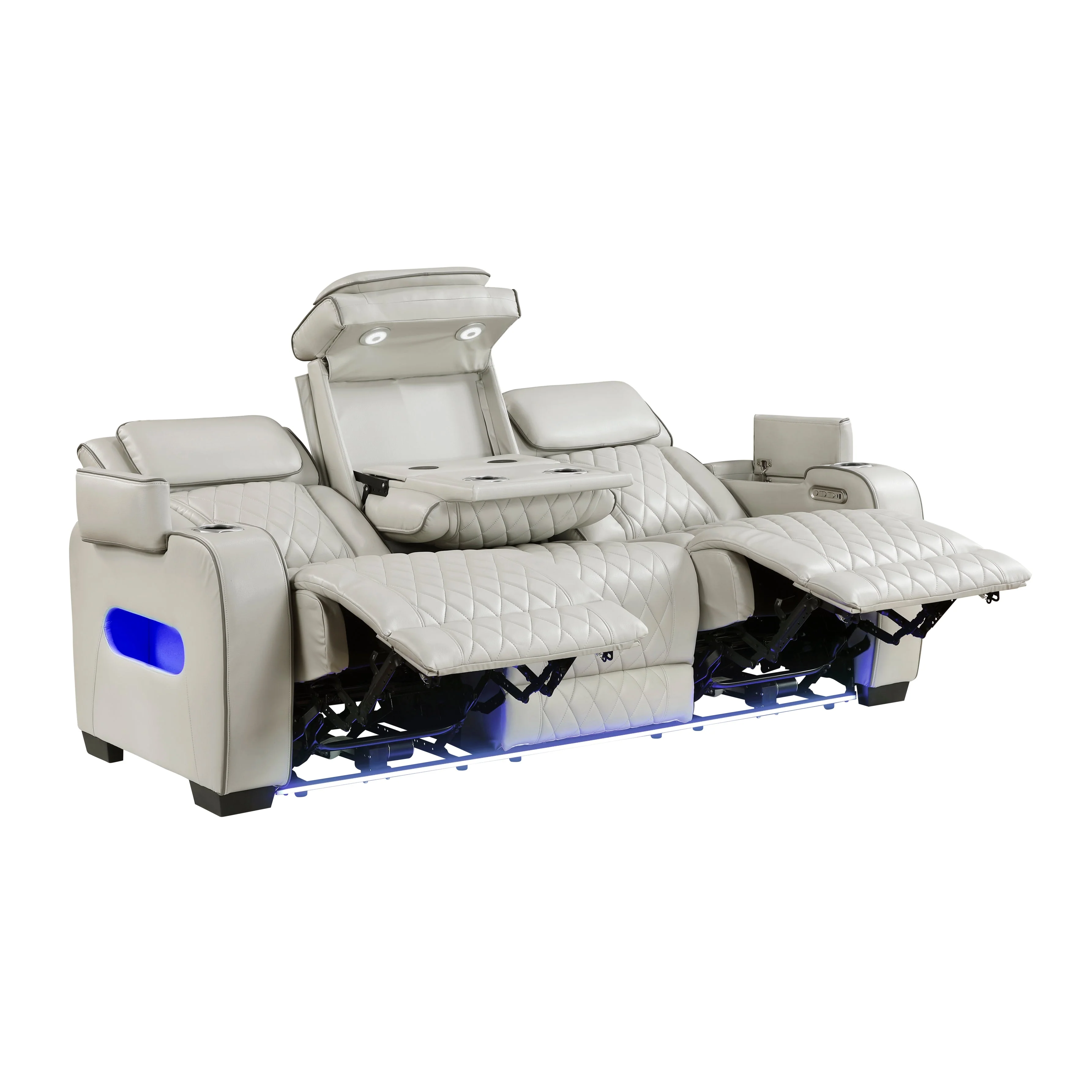 Fairway Taupe Power Double Reclining Living Room Set - Image 8
