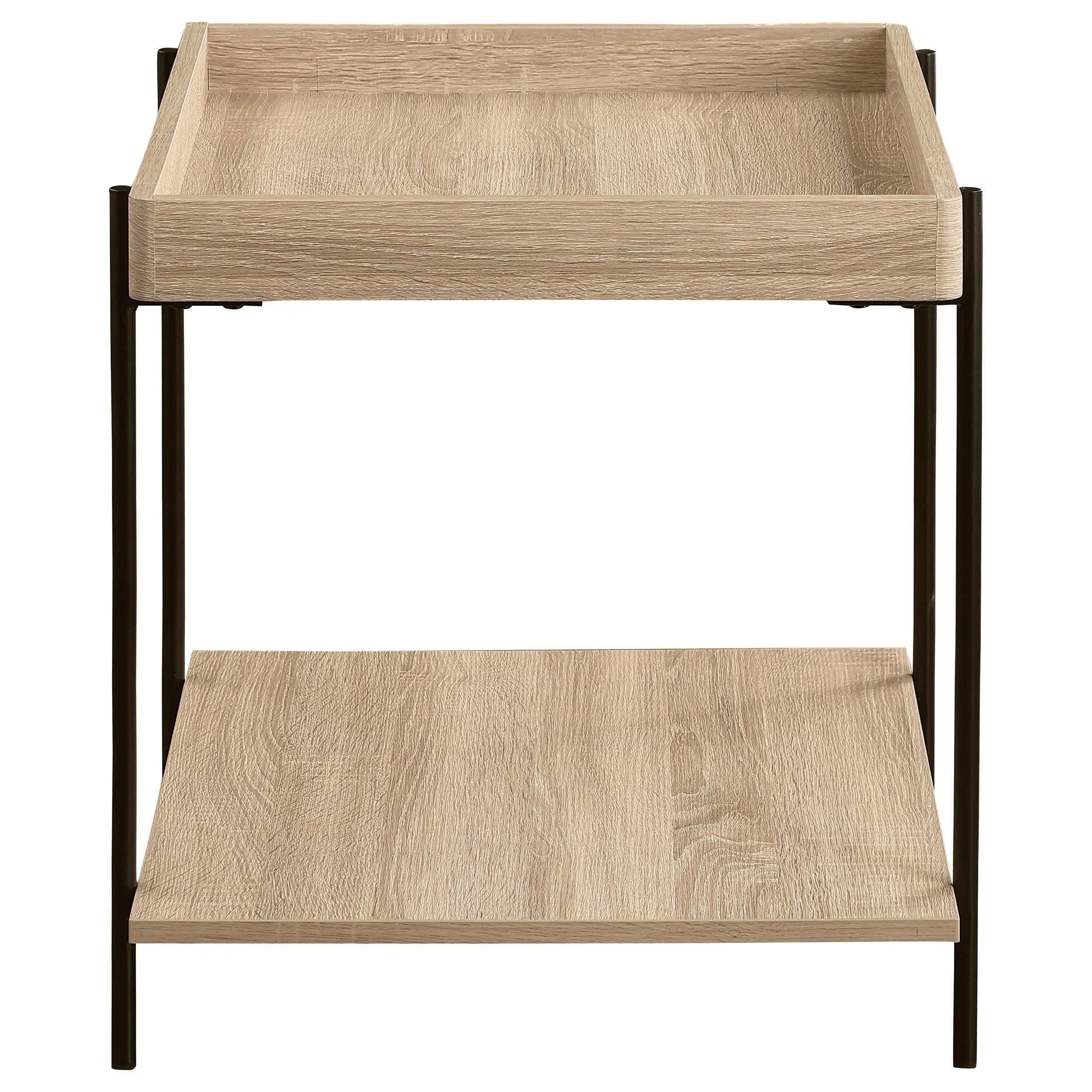 Fallon Light Brown Square Engineered Wood End Table - Image 5