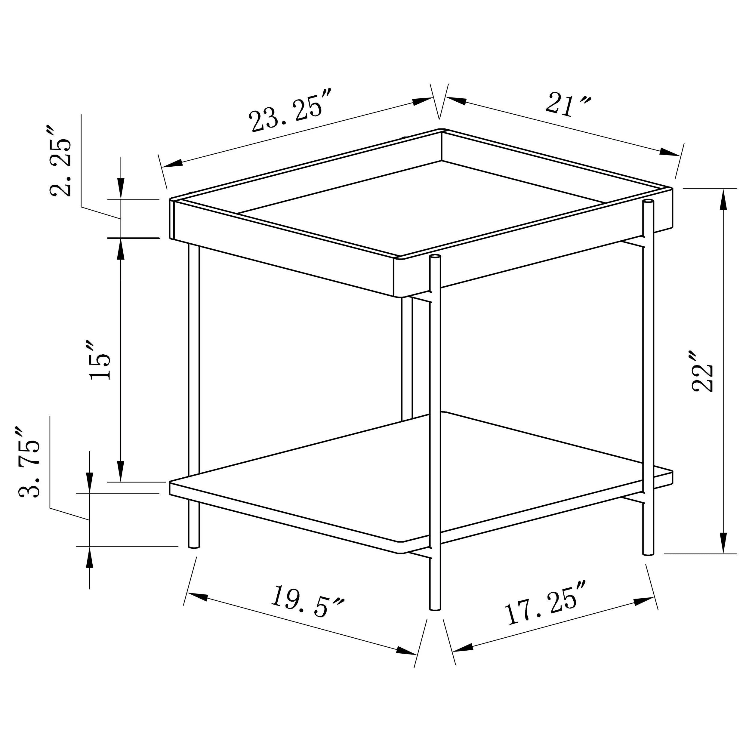 Fallon Light Brown Square Engineered Wood End Table - Image 7