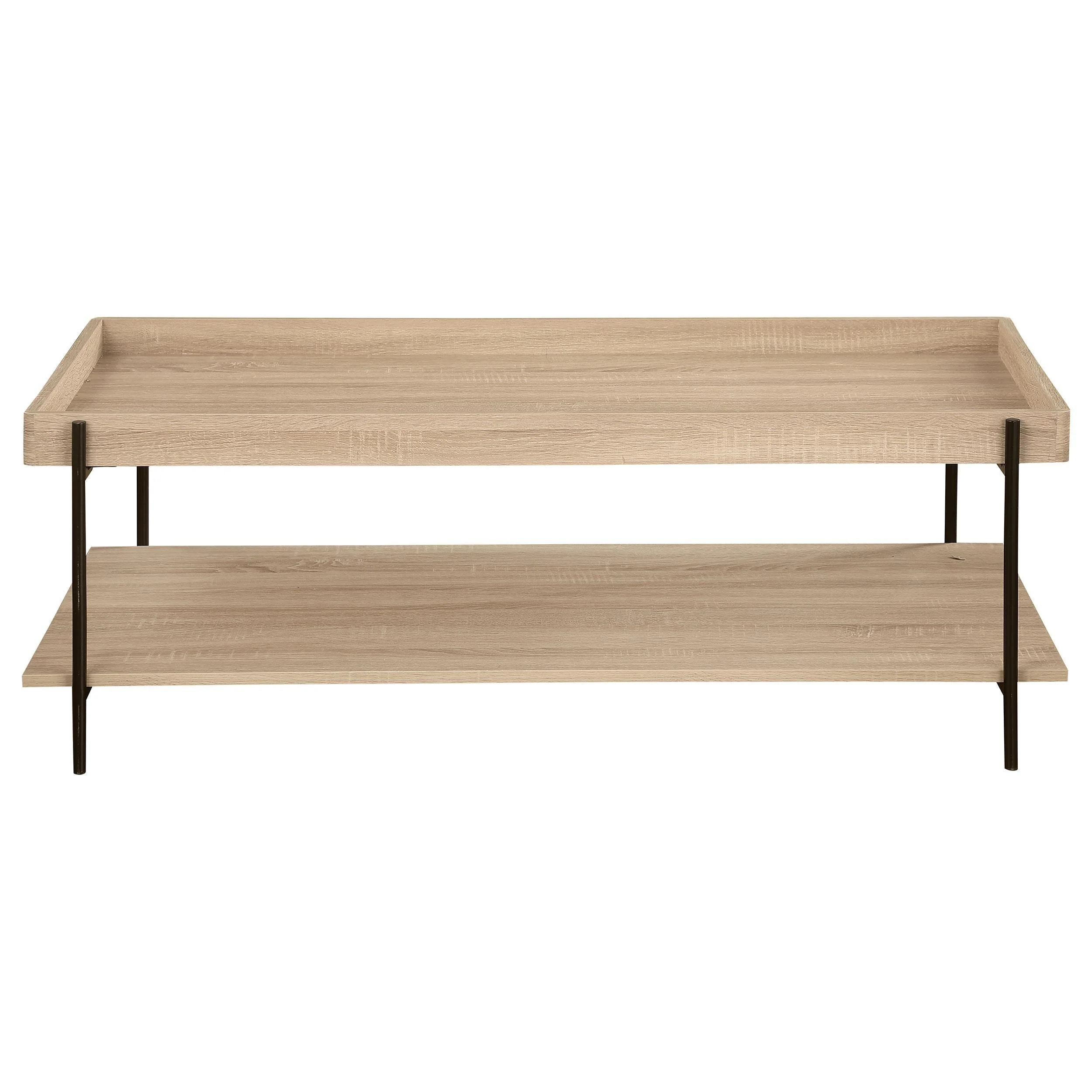 Fallon Rectangular Engineered Wood Coffee Table Light Brown - Image 3