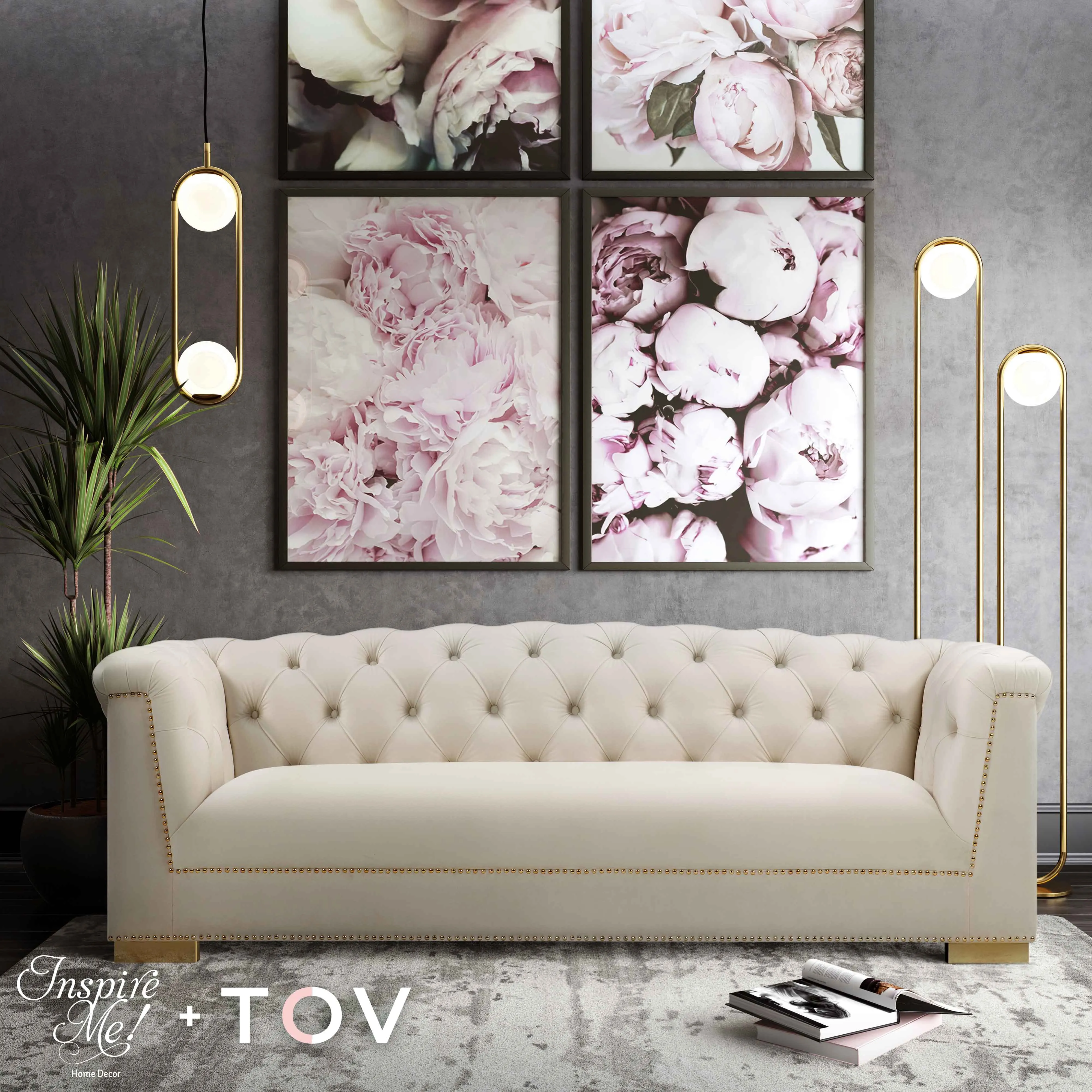 Farah Velvet Sofa - Image 7