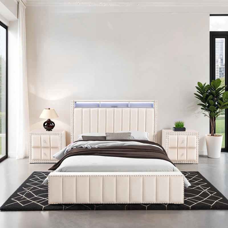 Farese Beige Queen Bed - Image 2