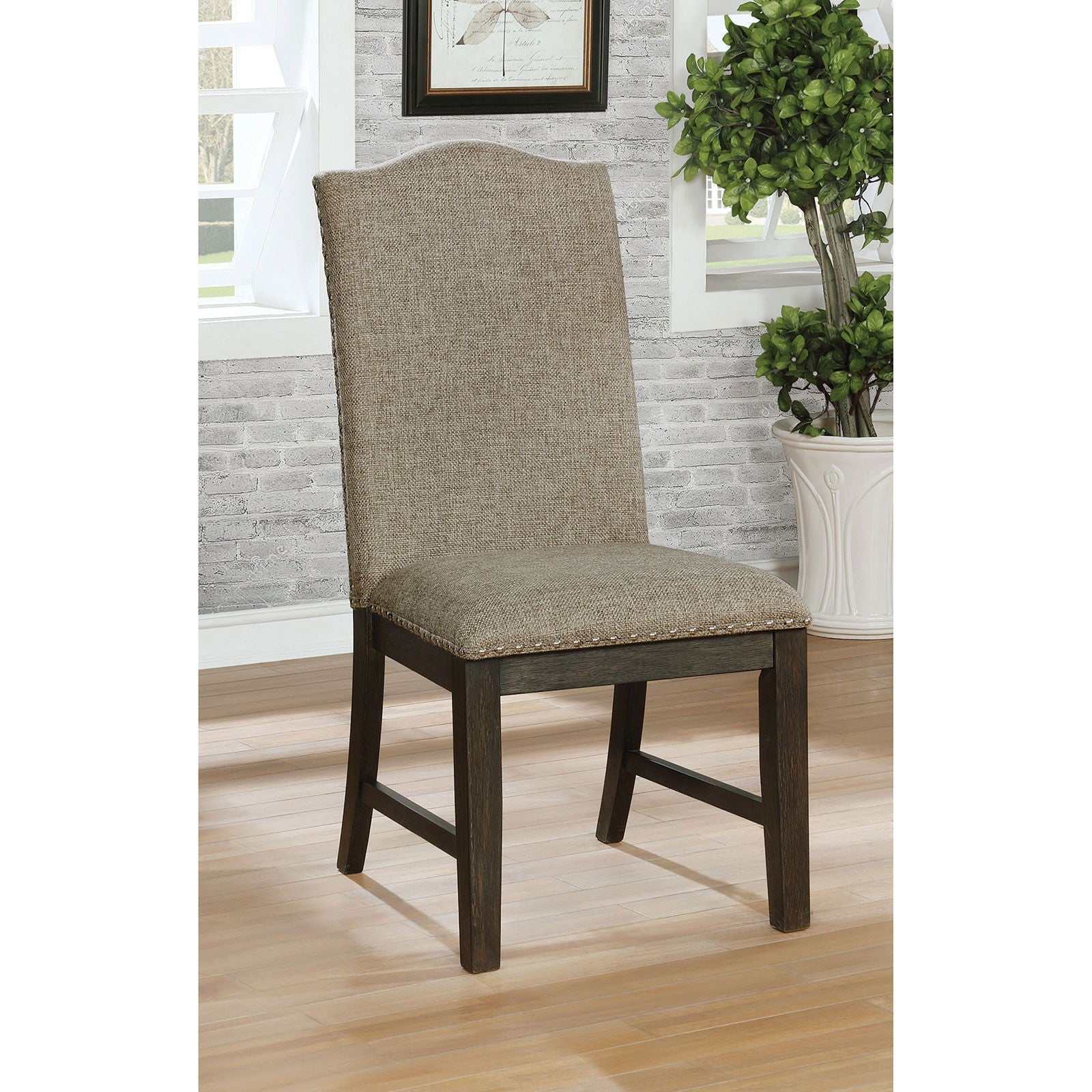 Faulk Espresso & Warm Gray 6-Piece Dining Room Set - Image 2