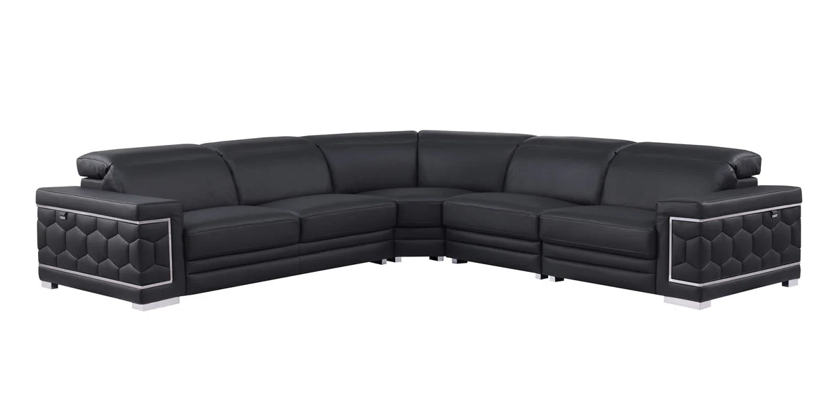 Favo Black 4-Piece Sectional - Image 5