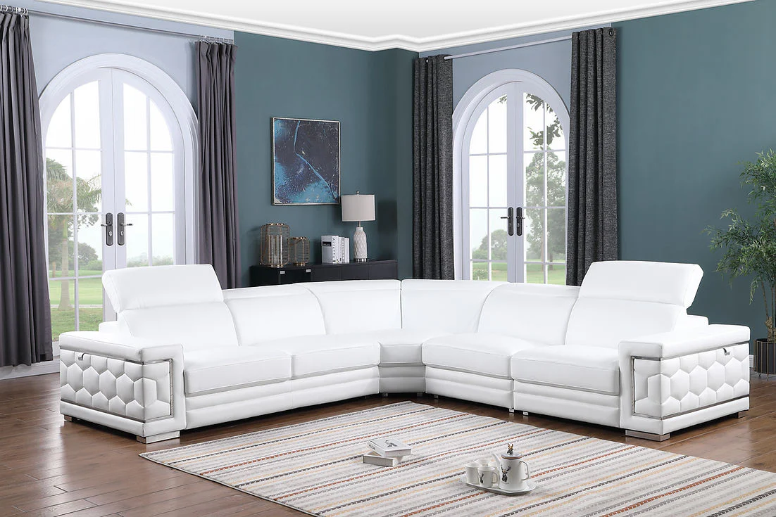 Favo White 4-Piece Sectional