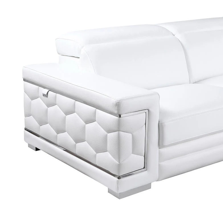 Favo White 4-Piece Sectional - Image 4