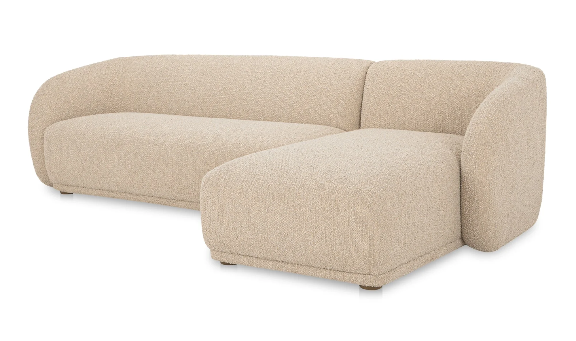 Faye Sectional Beige Boucle - Image 6