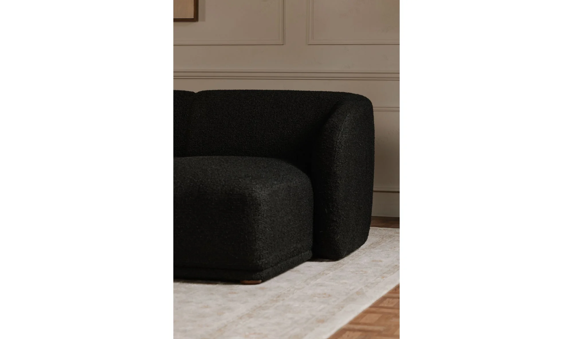 Faye Sectional Black Boucle - Image 4
